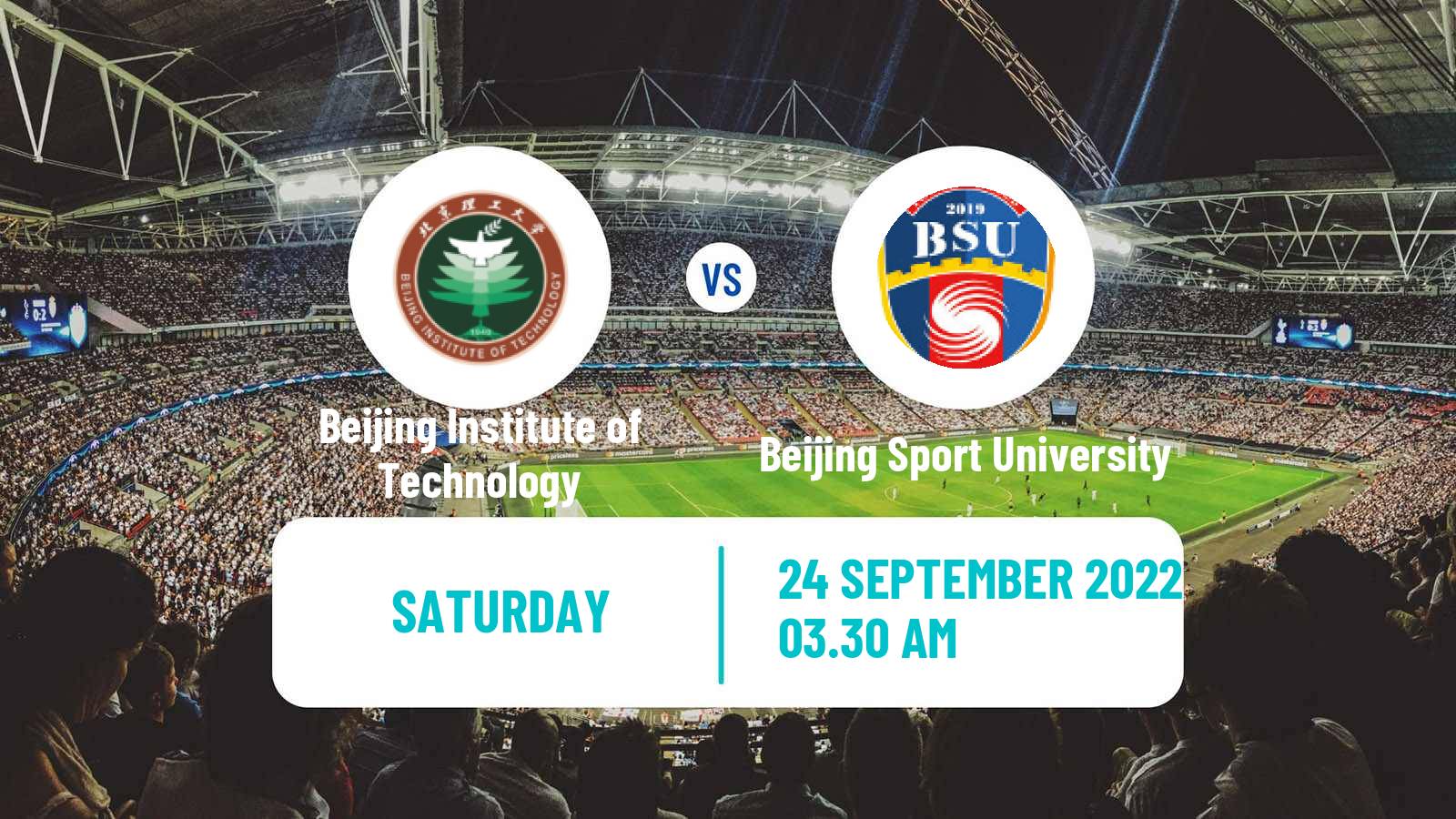 Soccer Chinese Jia League Beijing Institute of Technology - Beijing Sport University