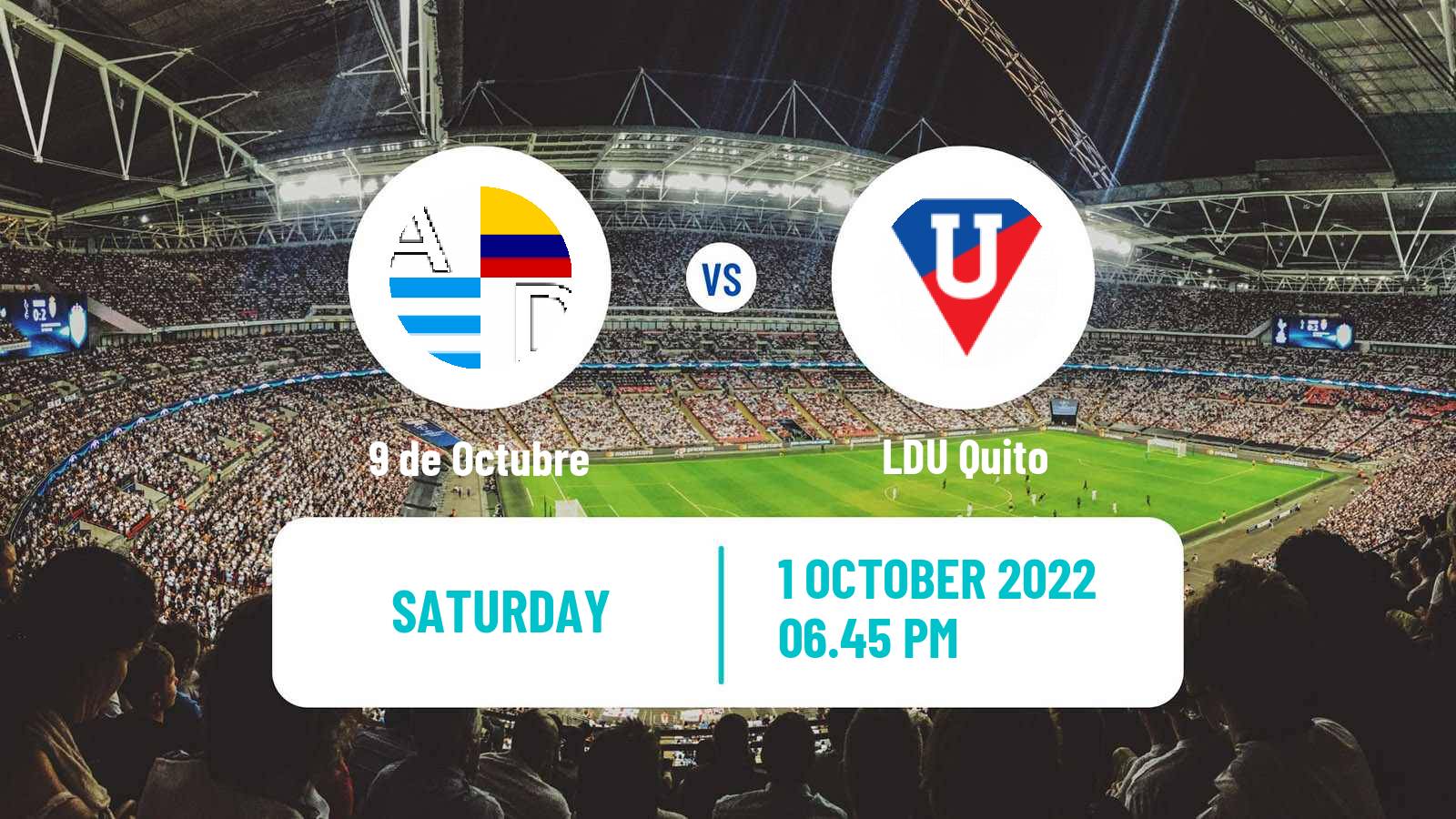 Soccer Ecuadorian Liga Pro 9 de Octubre - LDU Quito