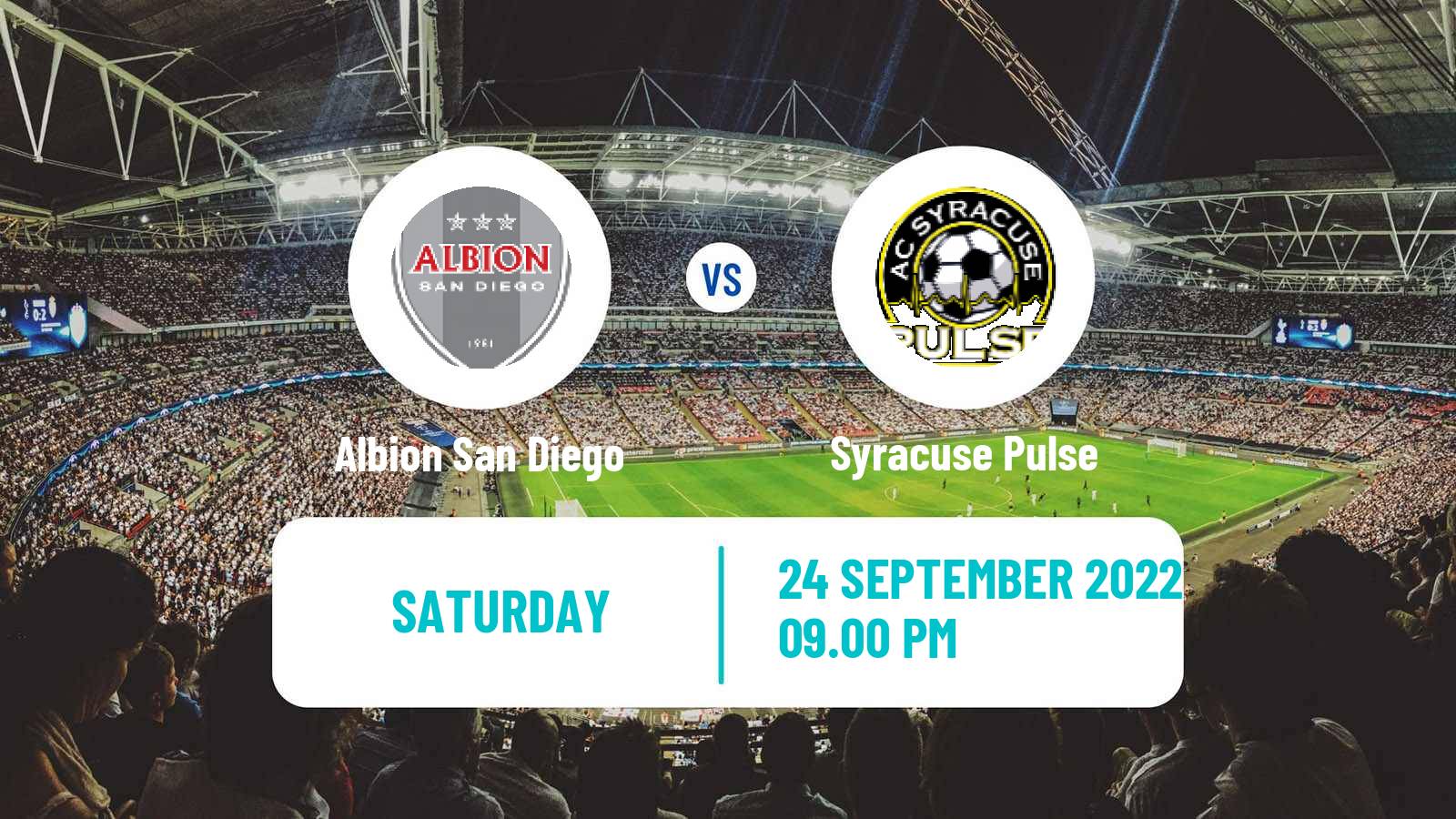 Soccer US NISA Albion San Diego - Syracuse Pulse