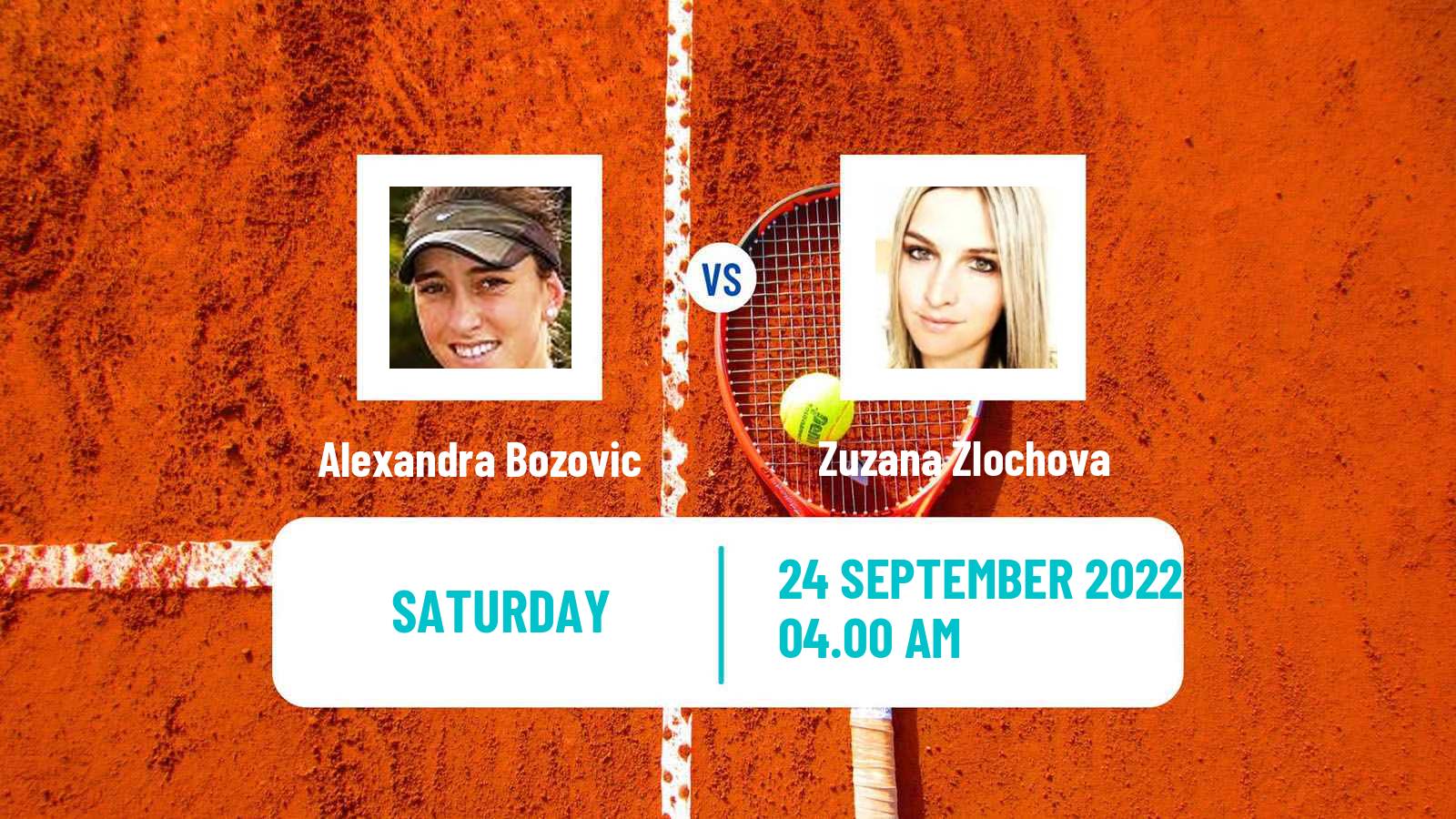 Tennis ITF Tournaments Alexandra Bozovic - Zuzana Zlochova
