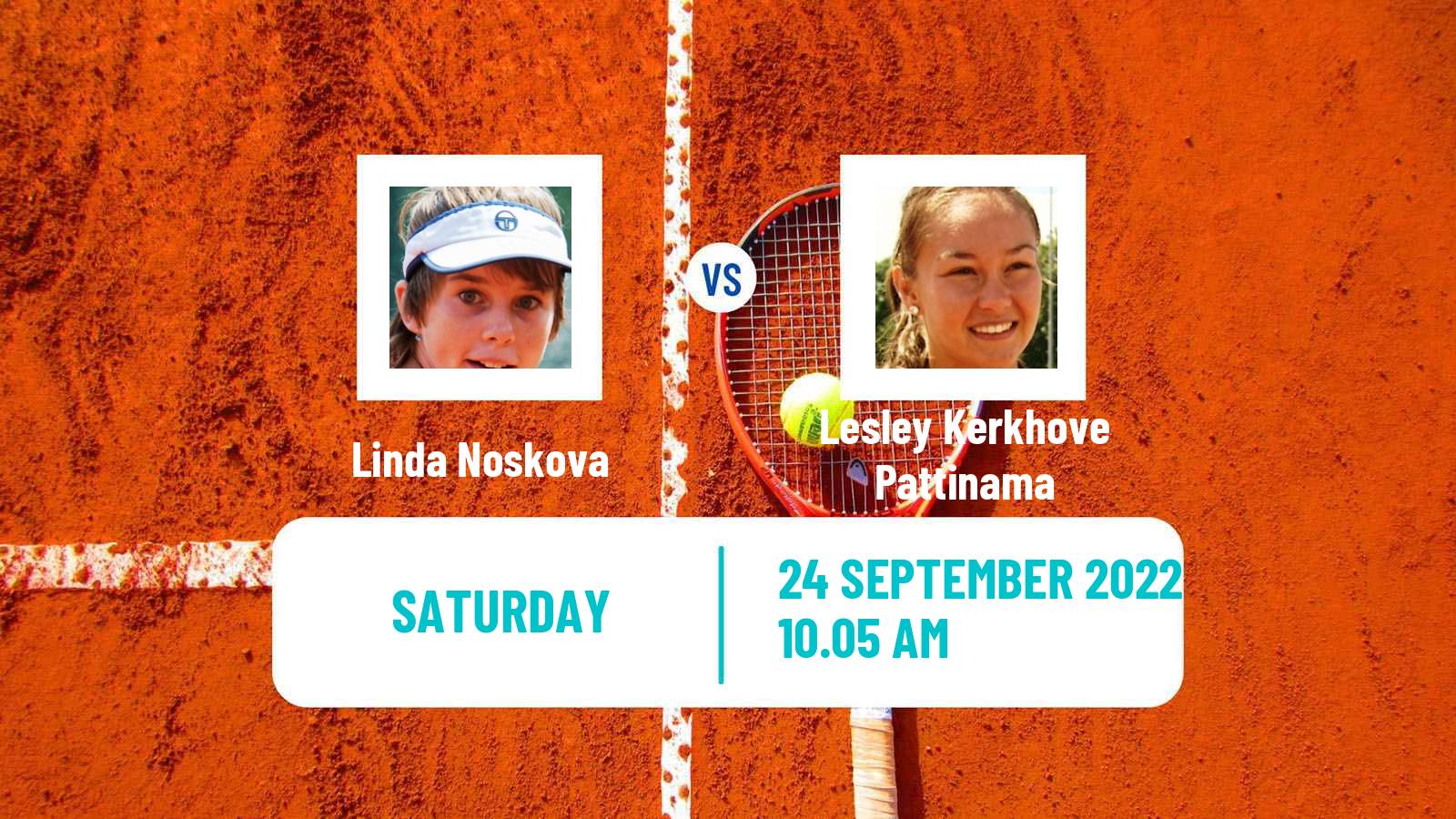 Tennis WTA Tallinn Linda Noskova - Lesley Kerkhove Pattinama