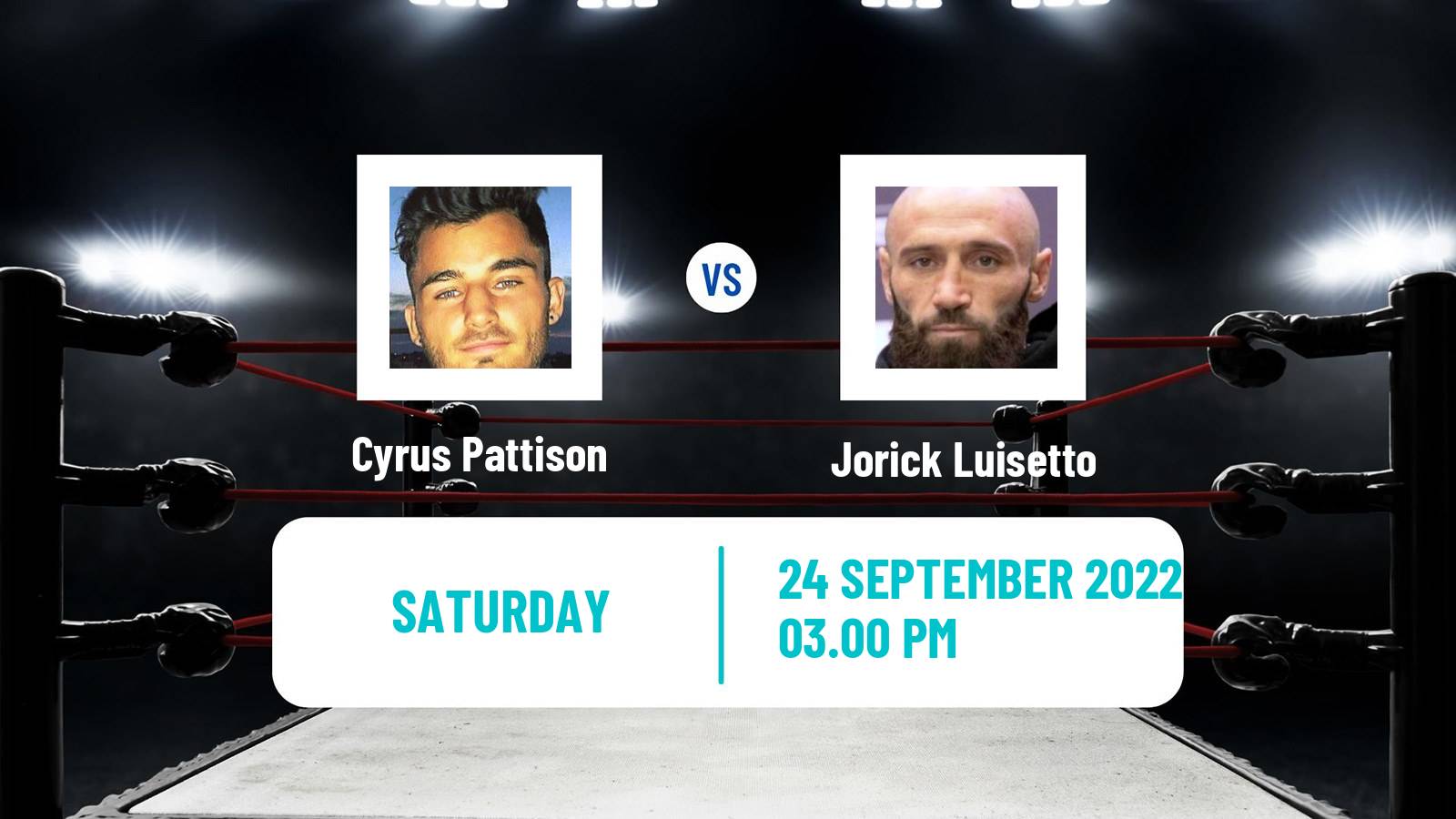 Boxing Boxing Cyrus Pattison - Jorick Luisetto