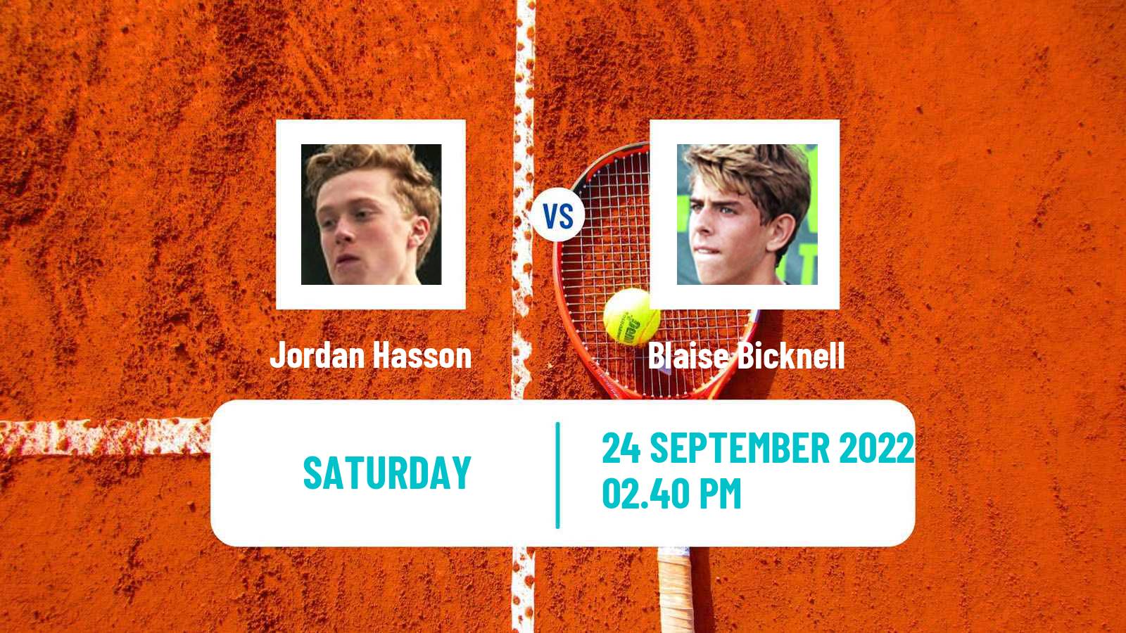 Tennis ITF Tournaments Jordan Hasson - Blaise Bicknell