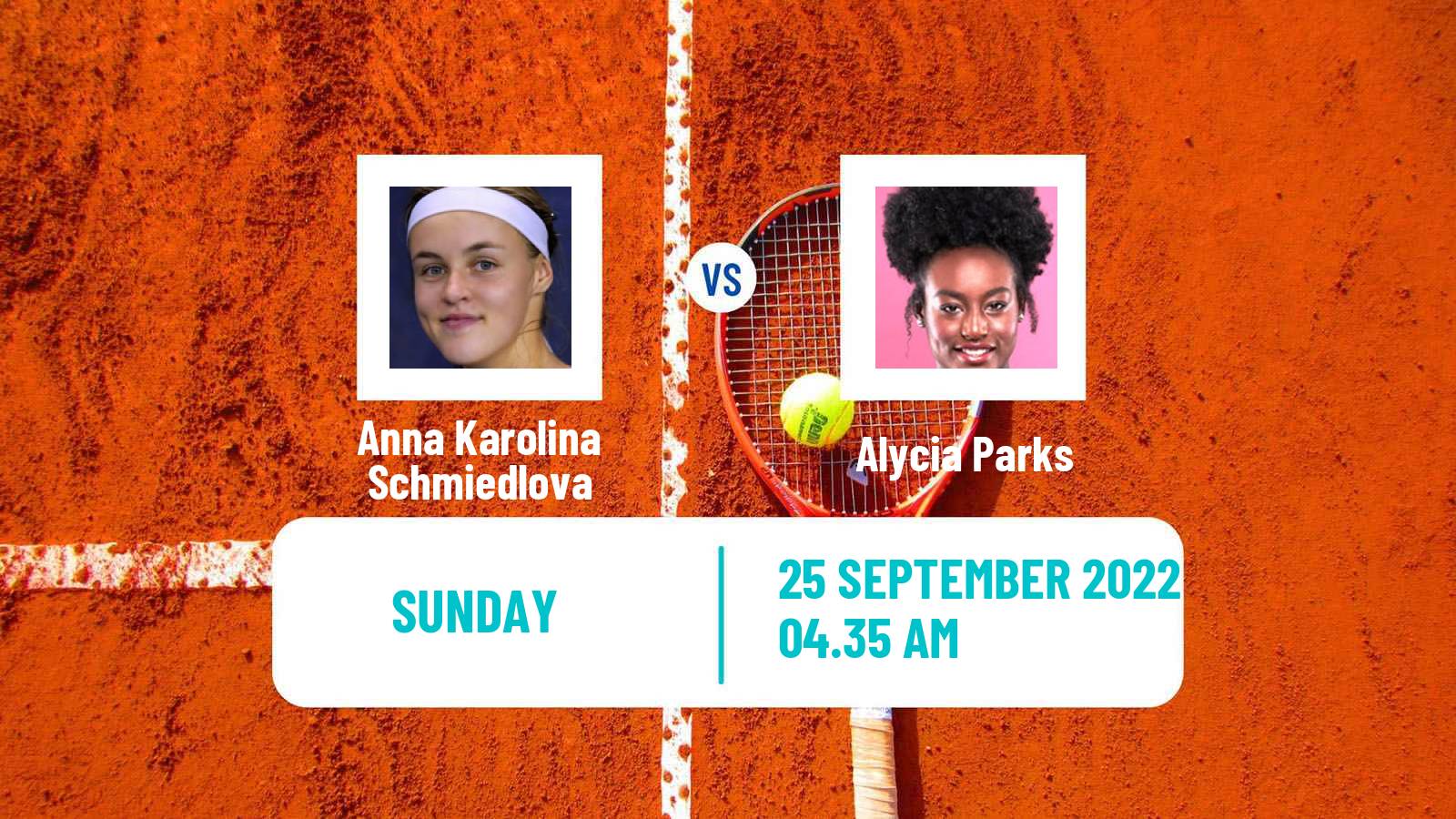 Tennis WTA Parma Anna Karolina Schmiedlova - Alycia Parks