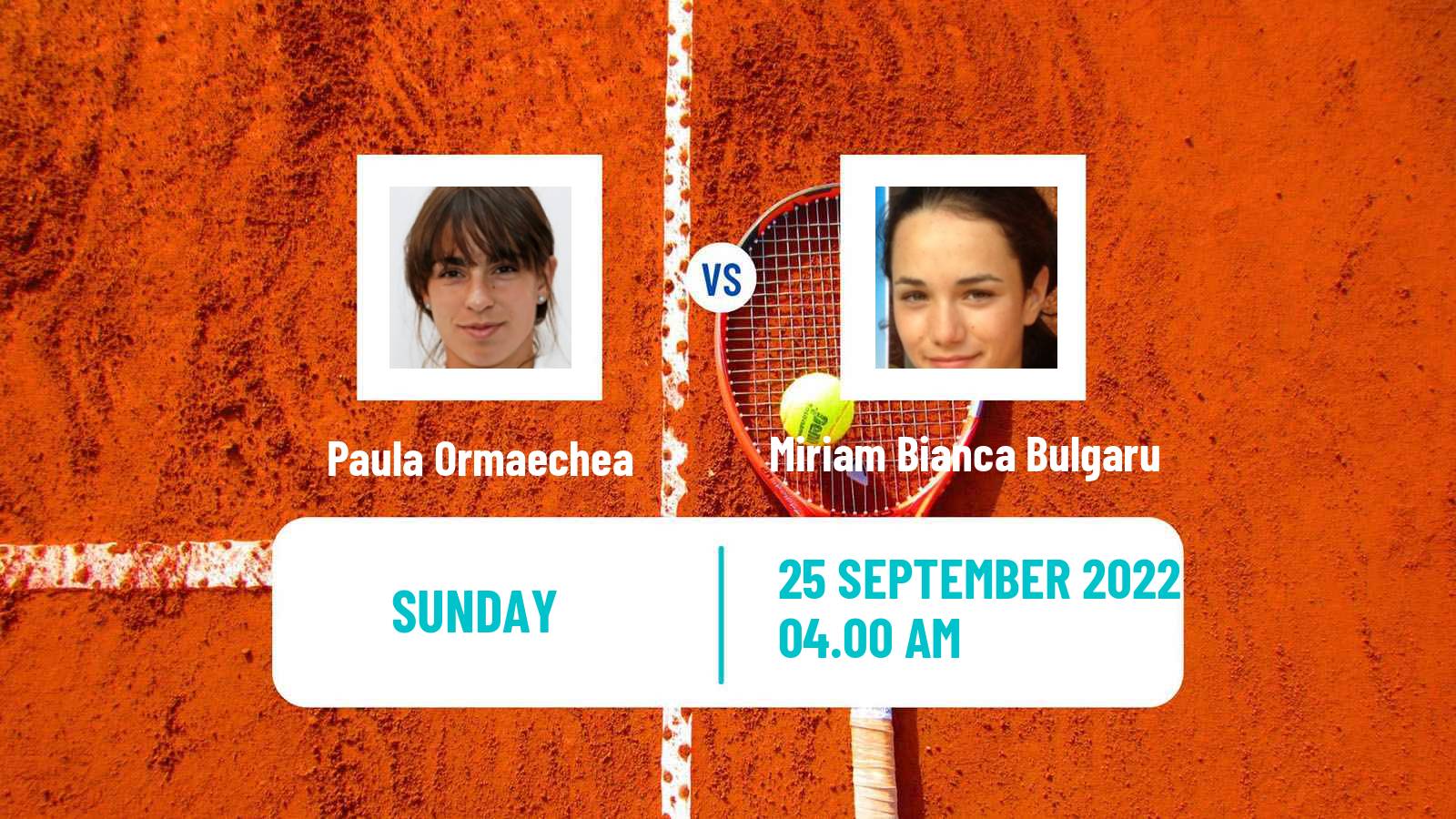 Tennis ITF Tournaments Paula Ormaechea - Miriam Bianca Bulgaru
