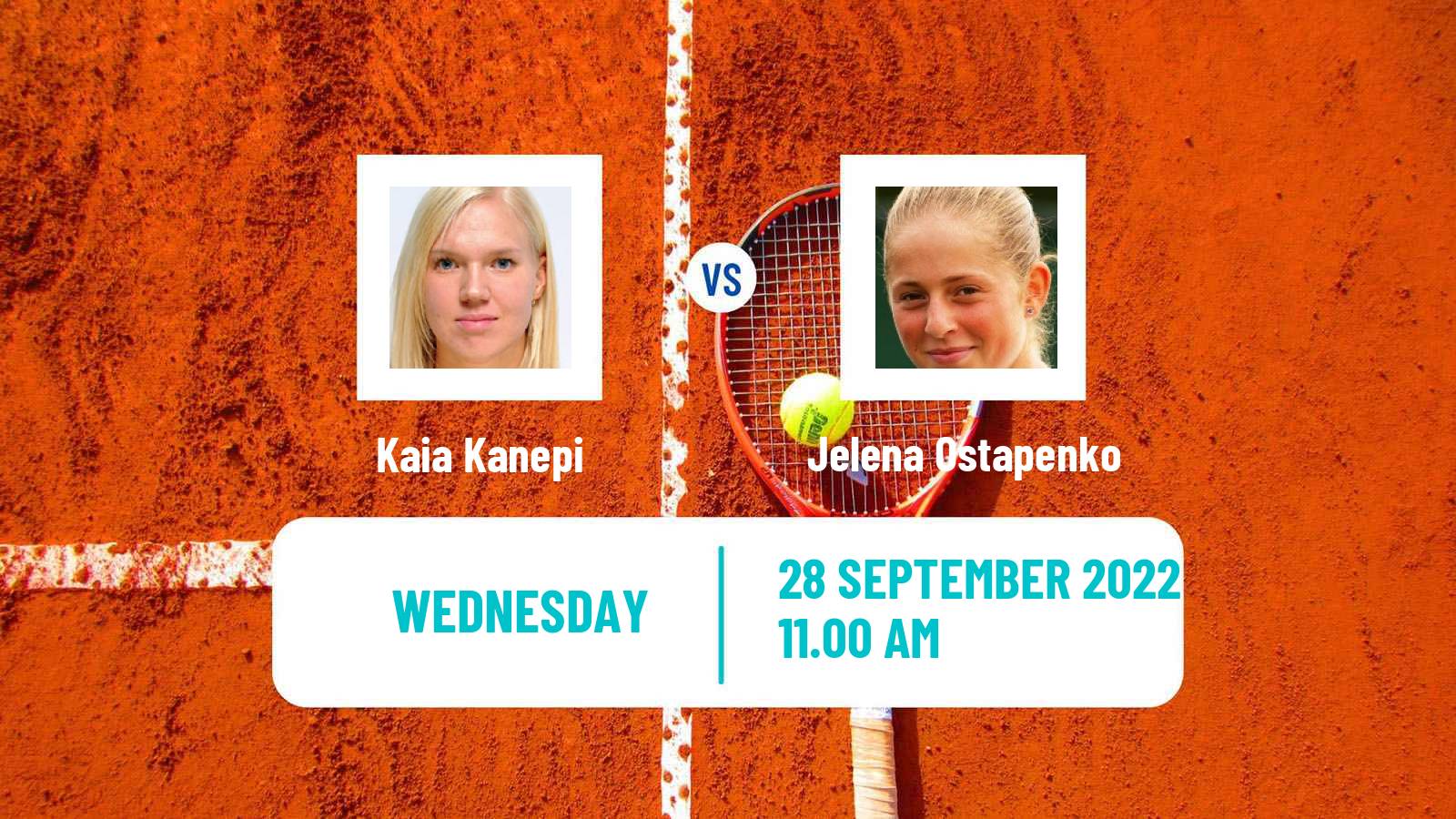 Tennis WTA Tallinn Kaia Kanepi - Jelena Ostapenko