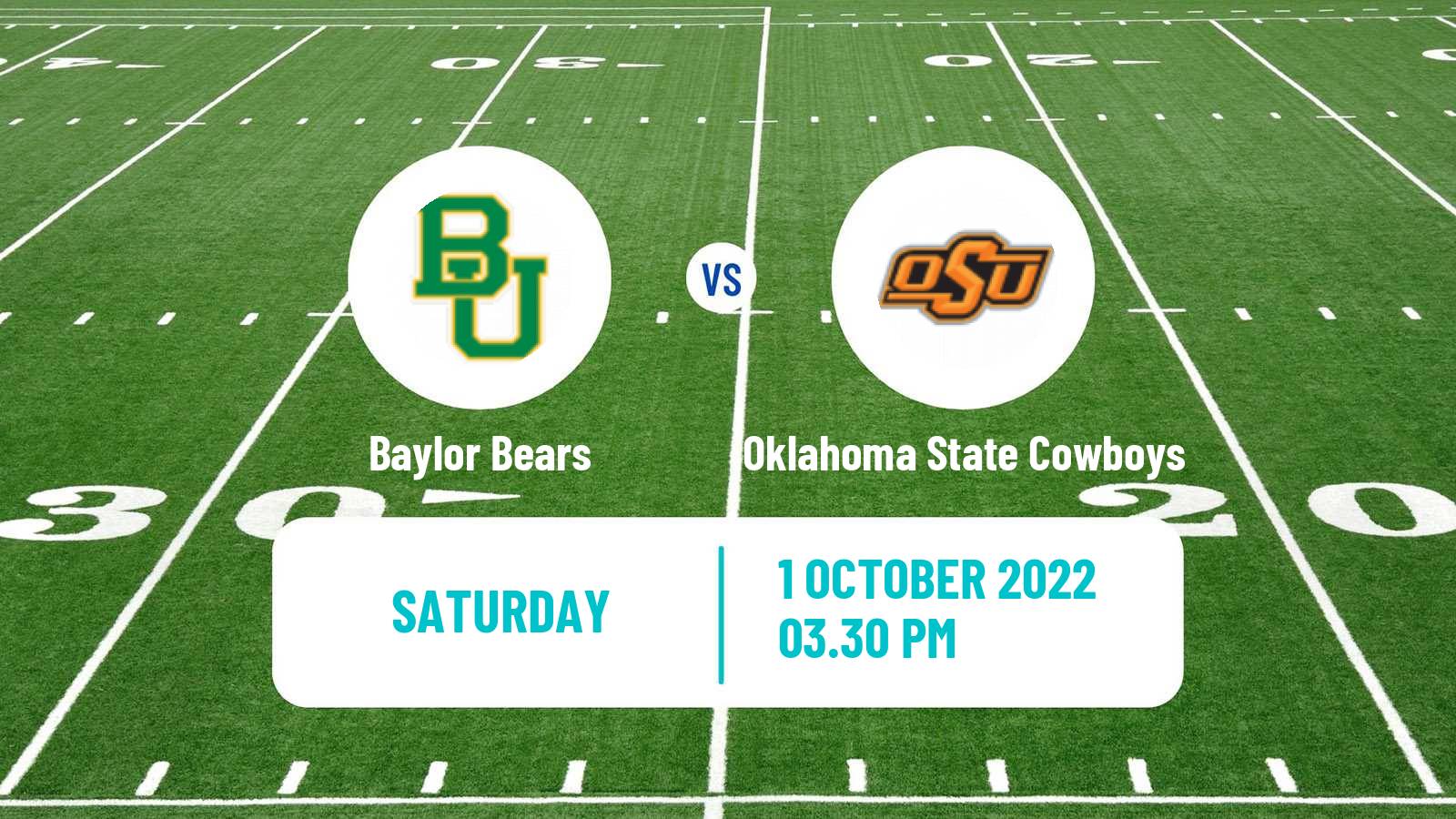 American football NCAA College Football Baylor Bears - Oklahoma State Cowboys