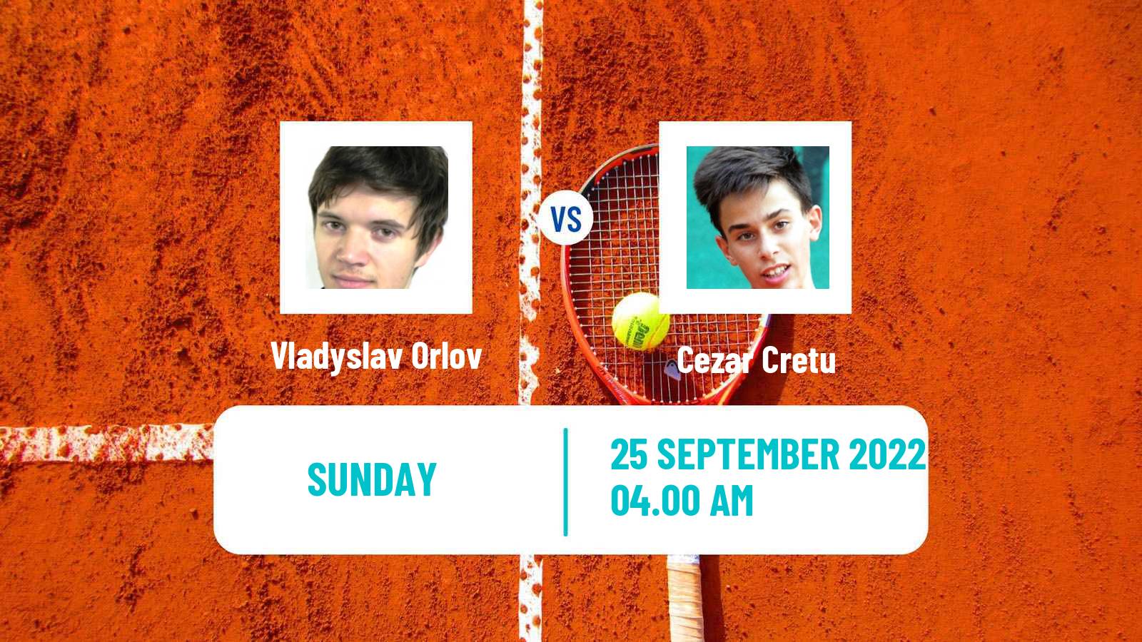 Tennis ITF Tournaments Vladyslav Orlov - Cezar Cretu