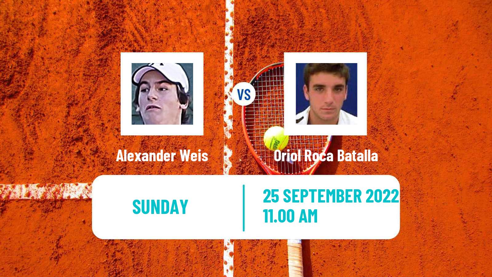 Tennis ATP Challenger Alexander Weis - Oriol Roca Batalla