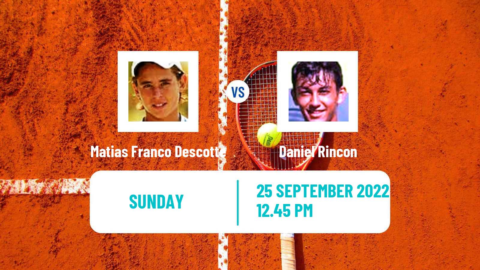 Tennis ATP Challenger Matias Franco Descotte - Daniel Rincon