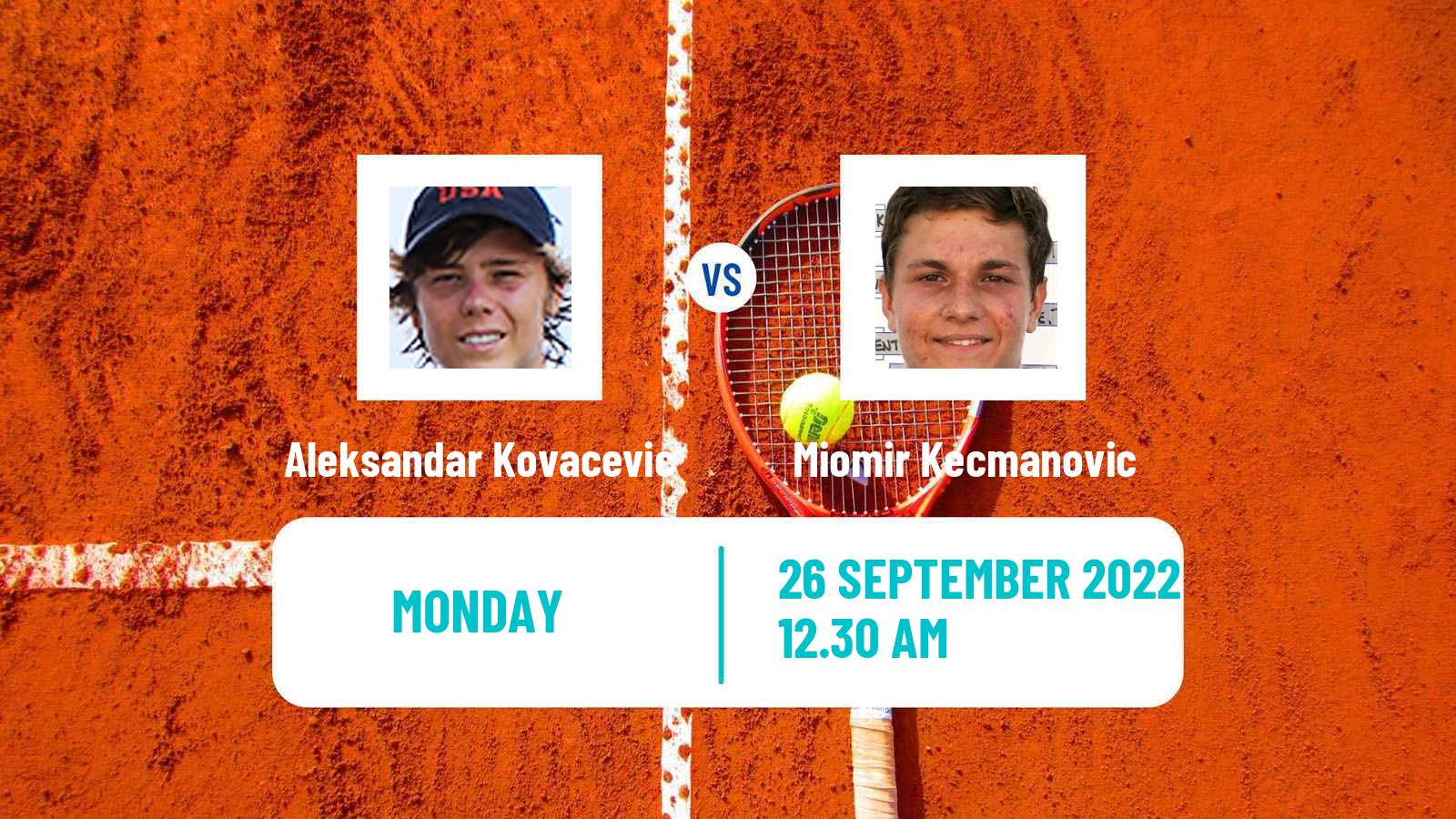 Tennis ATP Seoul Aleksandar Kovacevic - Miomir Kecmanovic