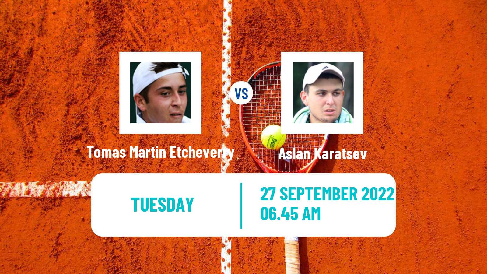 Tennis ATP Tel Aviv Tomas Martin Etcheverry - Aslan Karatsev