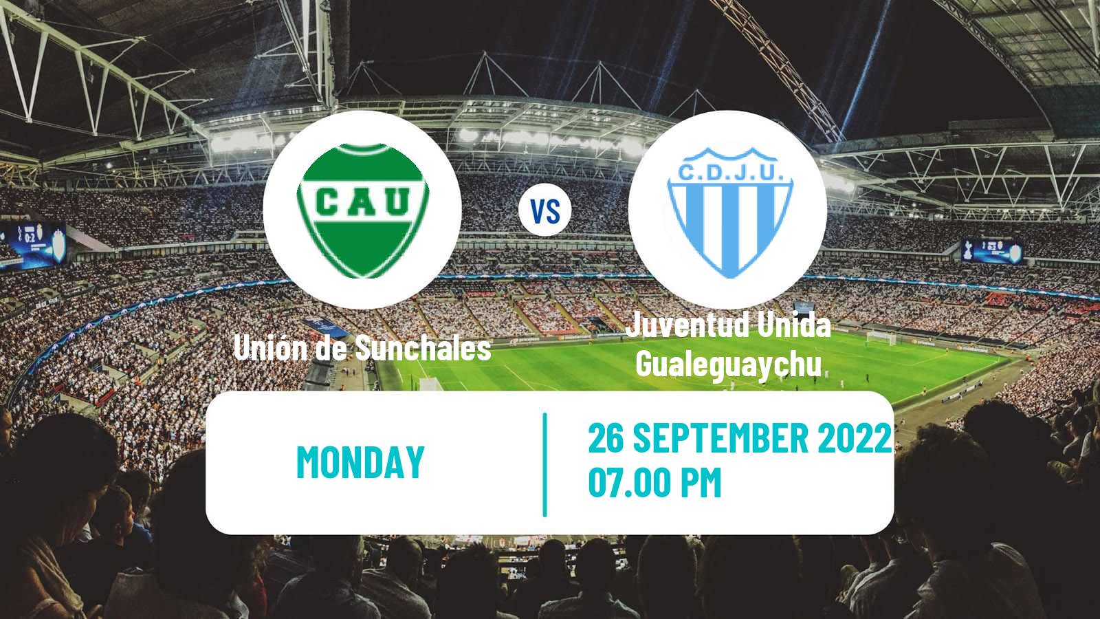 Soccer Argentinian Torneo Federal Unión de Sunchales - Juventud Unida Gualeguaychu