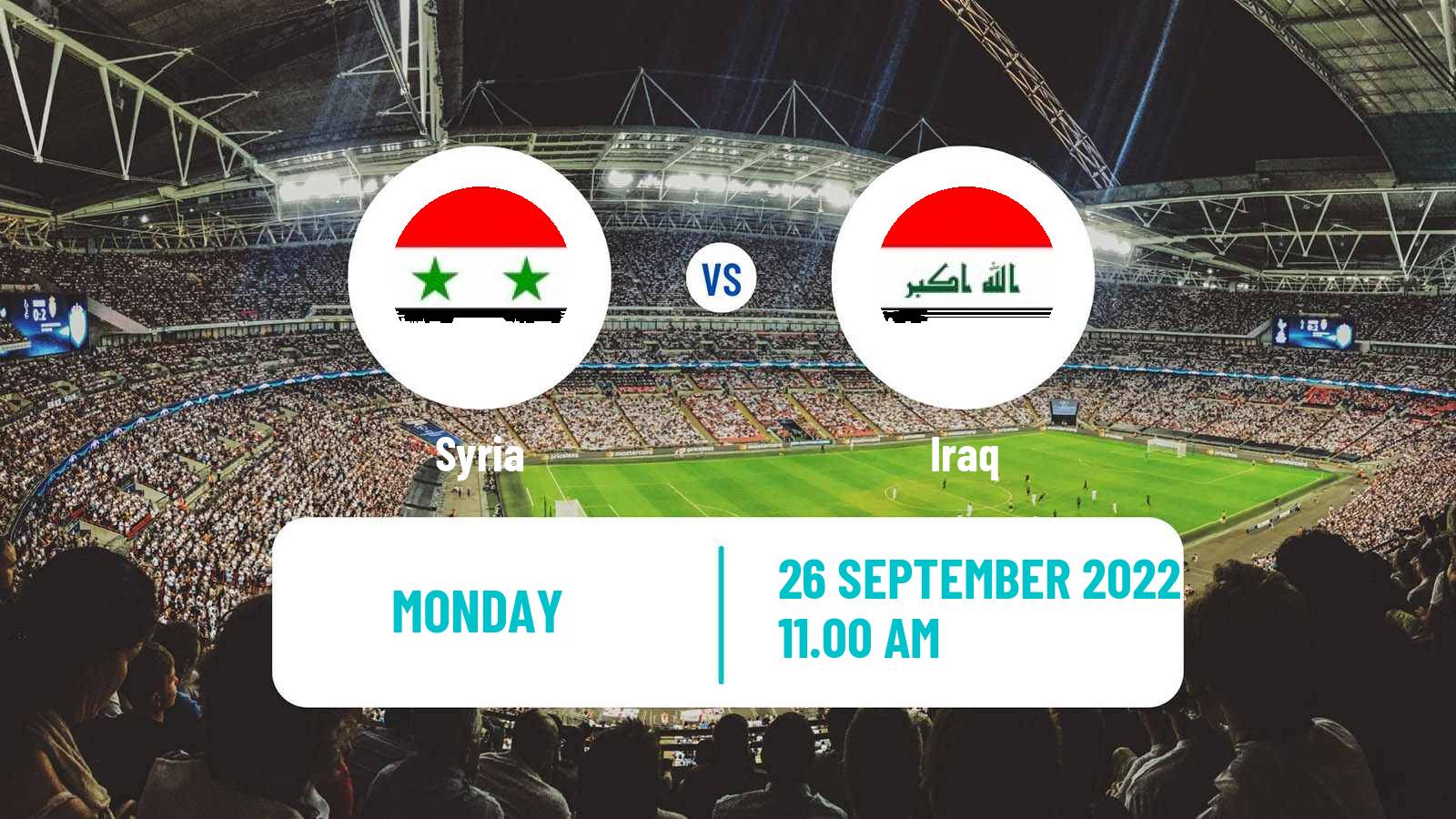 Soccer Friendly Syria - Iraq