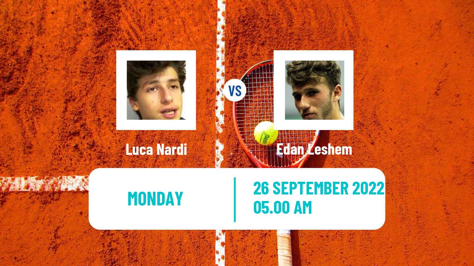 Tennis ATP Tel Aviv Luca Nardi - Edan Leshem