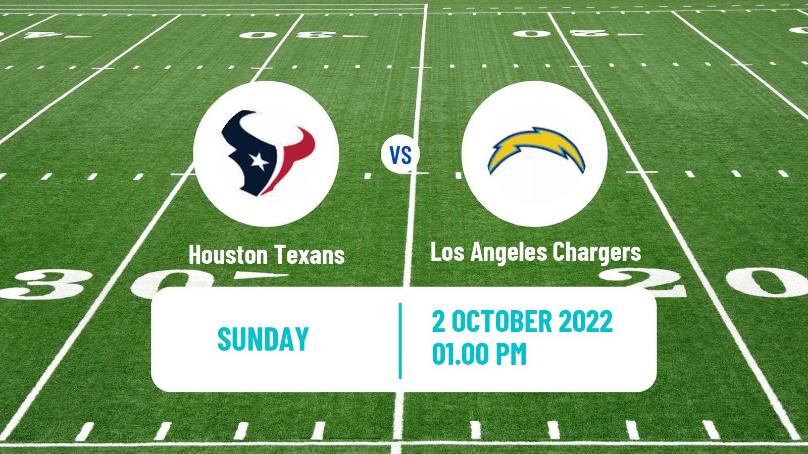 American football NFL Houston Texans - Los Angeles Chargers