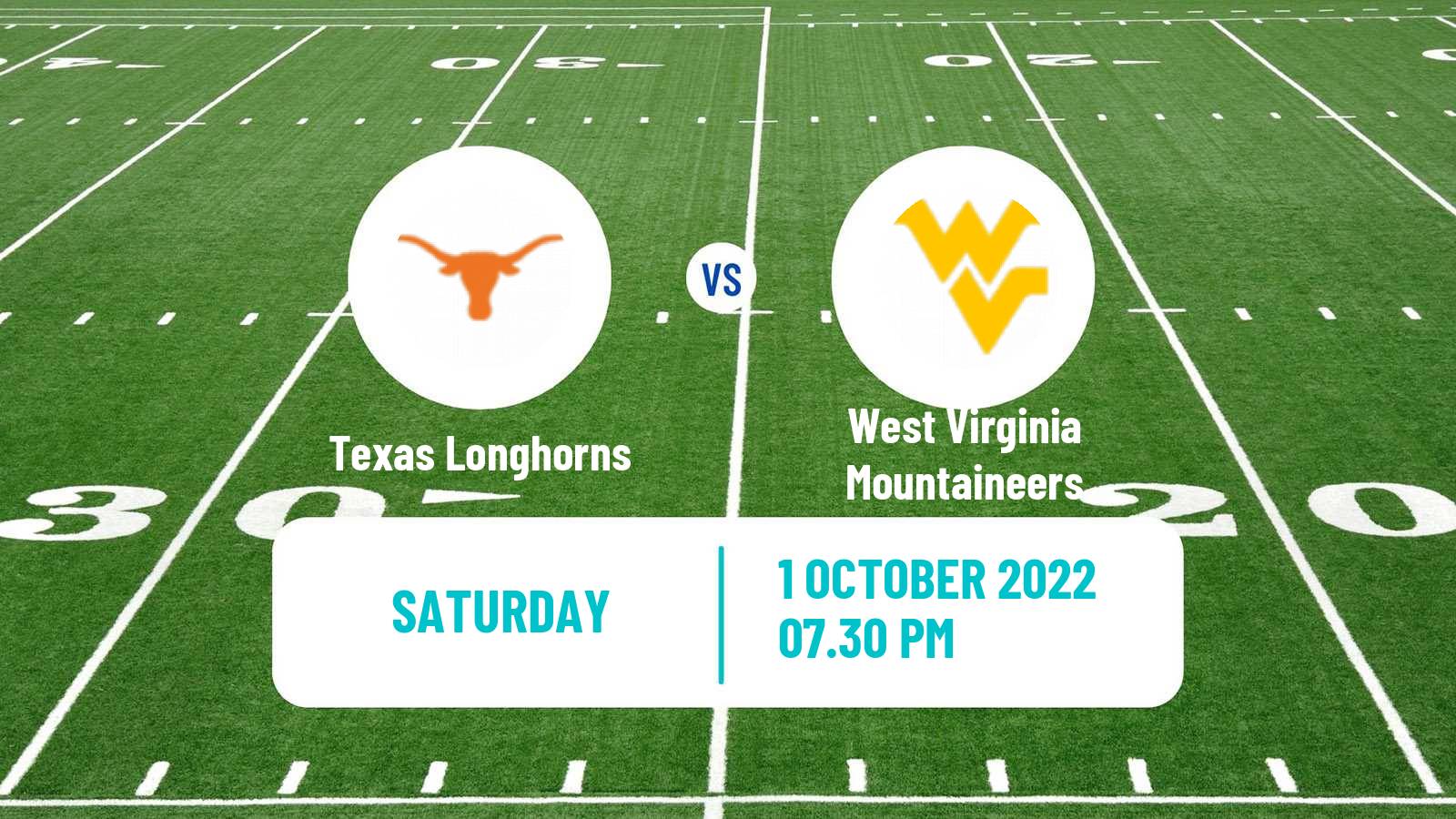 American football NCAA College Football Texas Longhorns - West Virginia Mountaineers