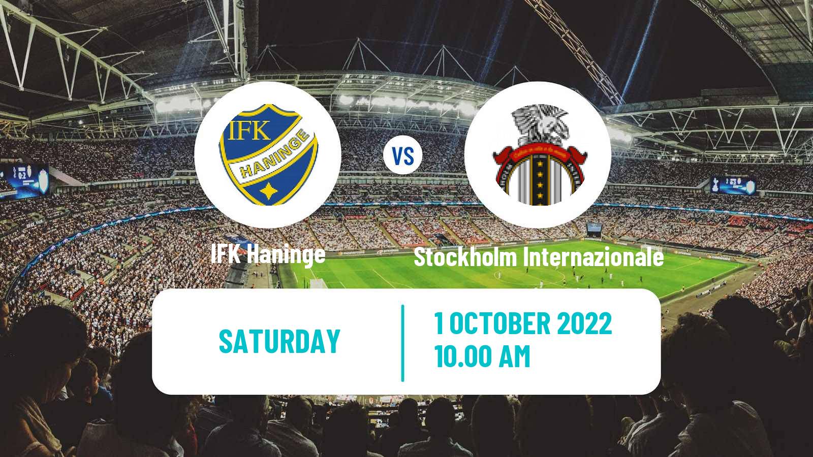 Soccer Swedish Division 1 Norra Haninge - Stockholm Internazionale