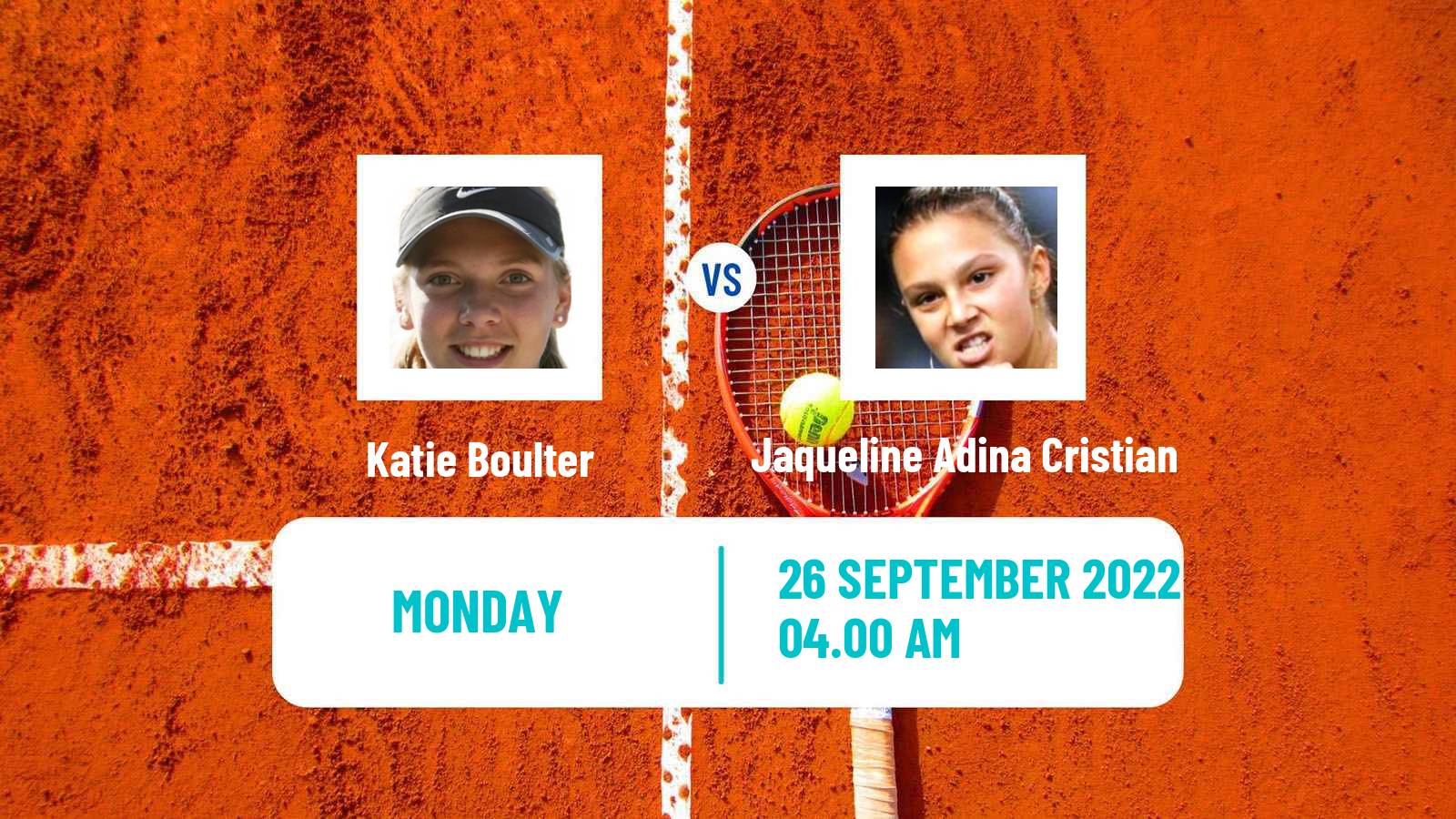Tennis WTA Tallinn Katie Boulter - Jaqueline Adina Cristian