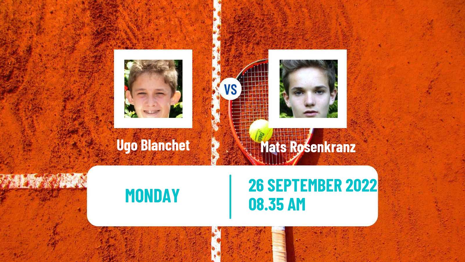 Tennis ATP Challenger Ugo Blanchet - Mats Rosenkranz