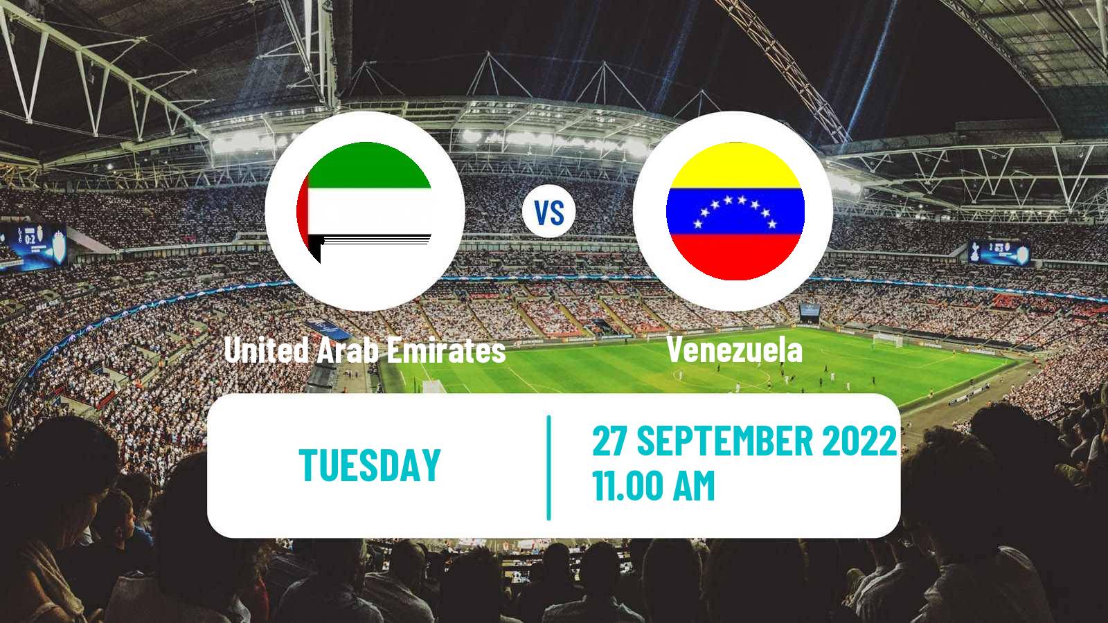 Soccer Friendly United Arab Emirates - Venezuela