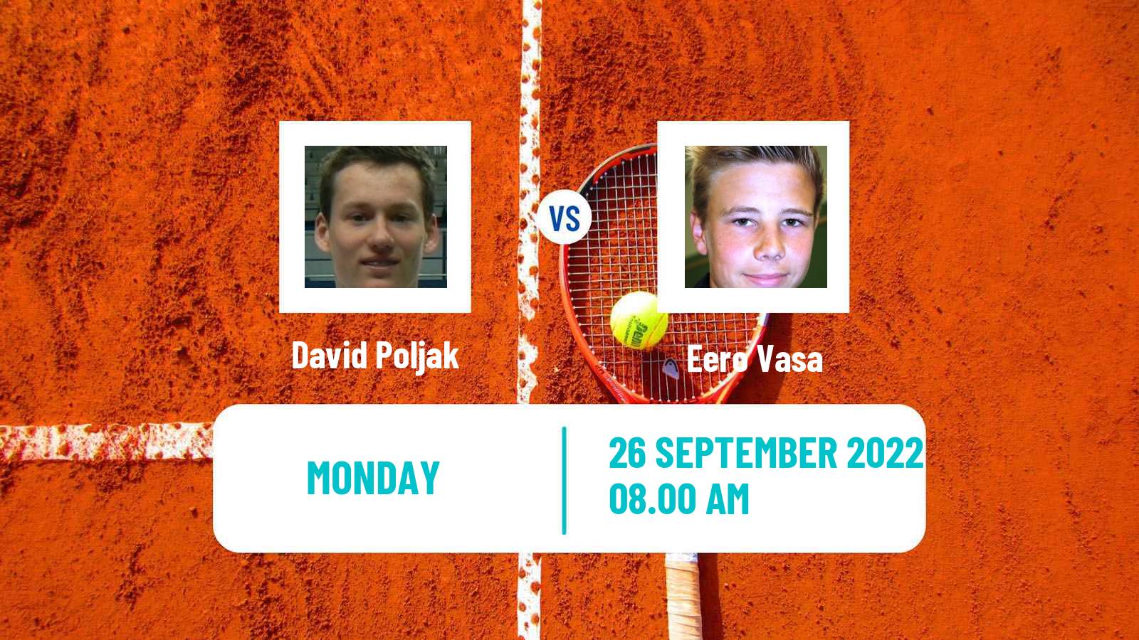 Tennis ITF Tournaments David Poljak - Eero Vasa