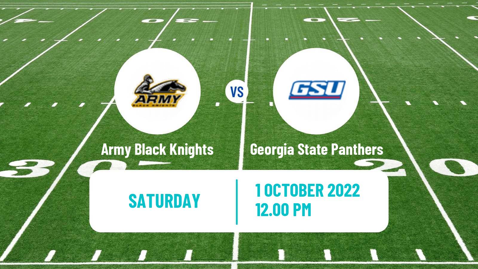 American football NCAA College Football Army Black Knights - Georgia State Panthers