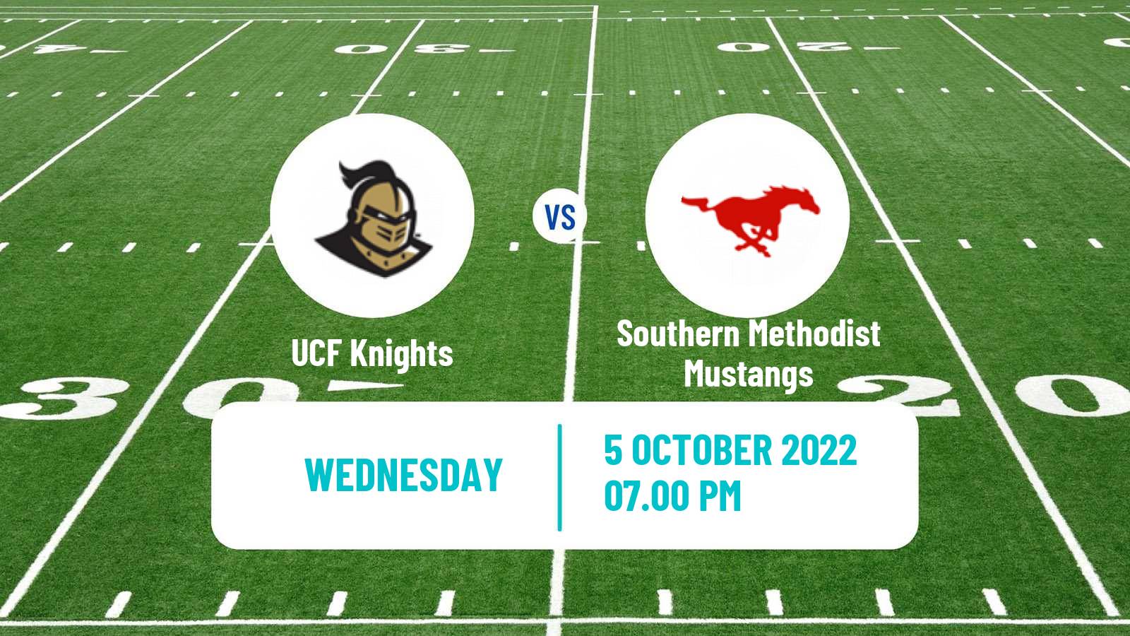 American football NCAA College Football UCF Knights - Southern Methodist Mustangs