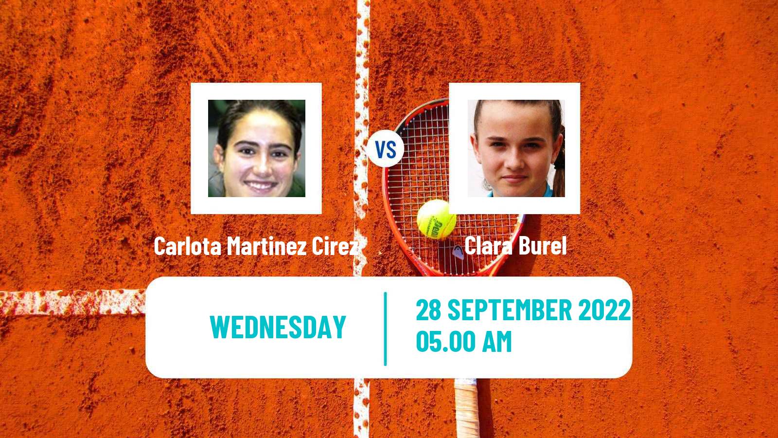 Tennis ITF Tournaments Carlota Martinez Cirez - Clara Burel