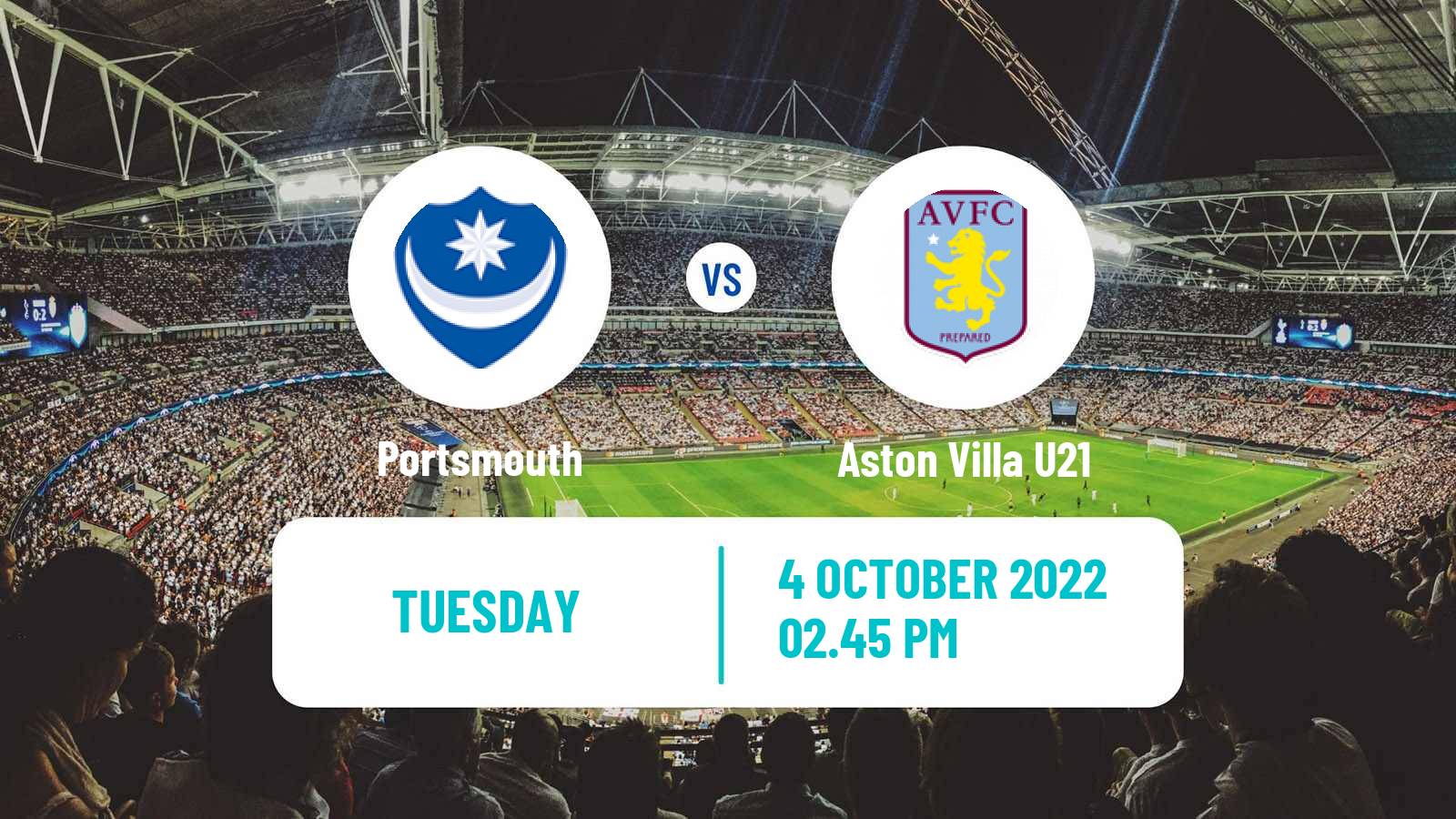 Soccer English EFL Trophy Portsmouth - Aston Villa U21