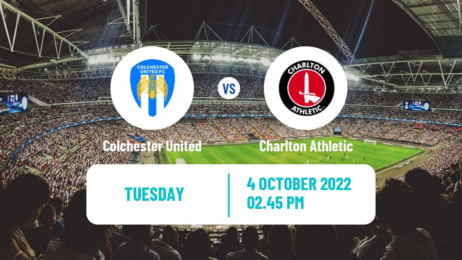 Soccer English EFL Trophy Colchester United - Charlton Athletic