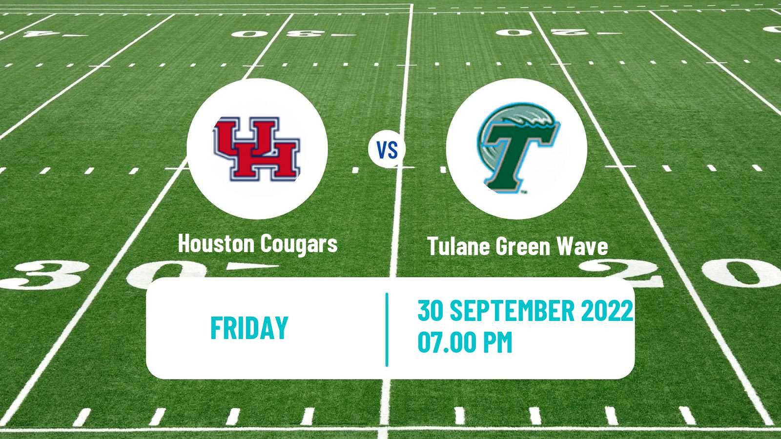 American football NCAA College Football Houston Cougars - Tulane Green Wave