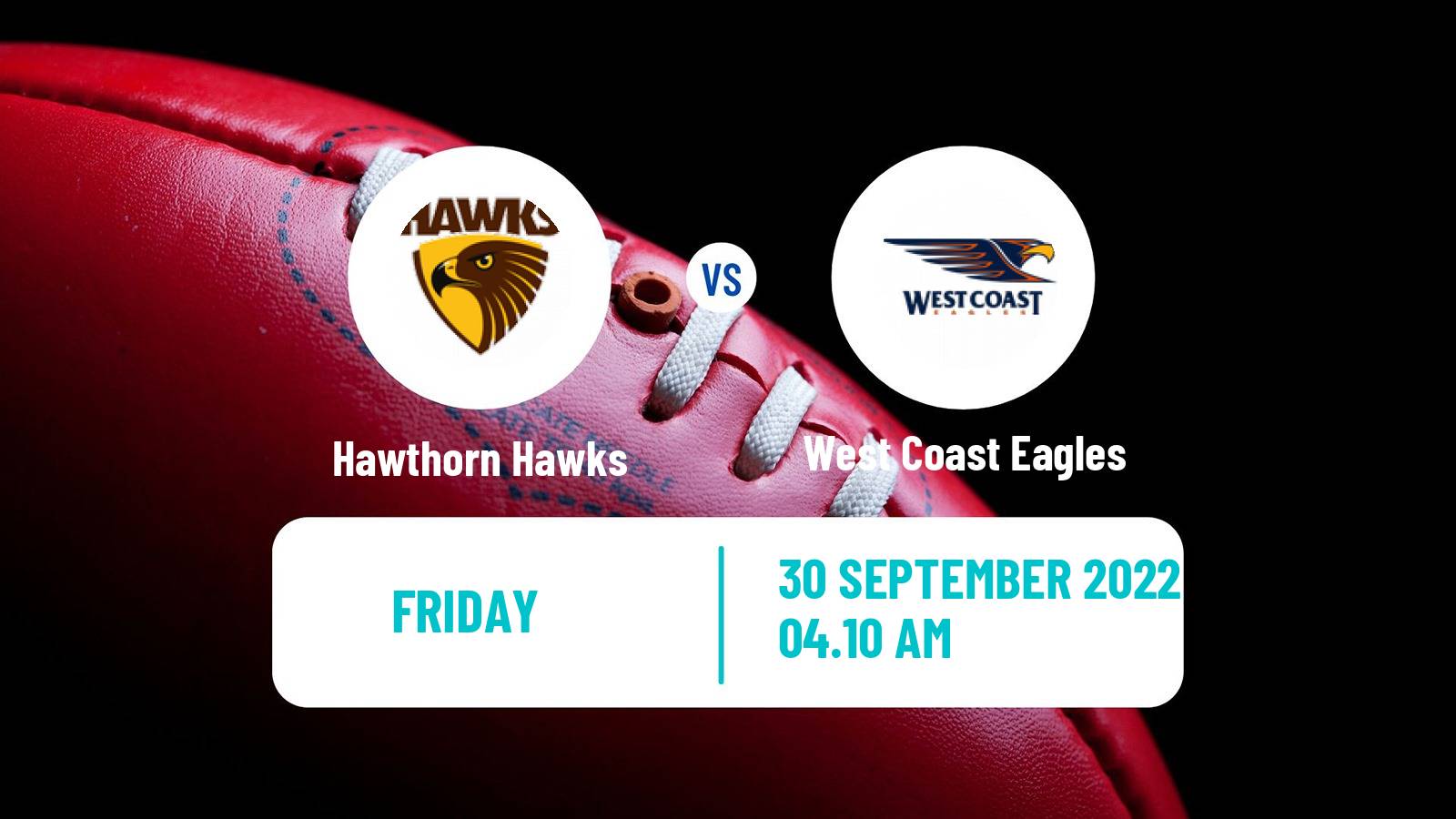 Aussie rules AFL Women Hawthorn Hawks - West Coast Eagles