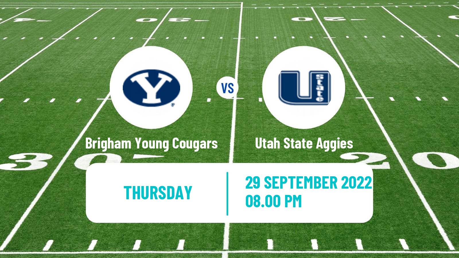 American football NCAA College Football Brigham Young Cougars - Utah State Aggies