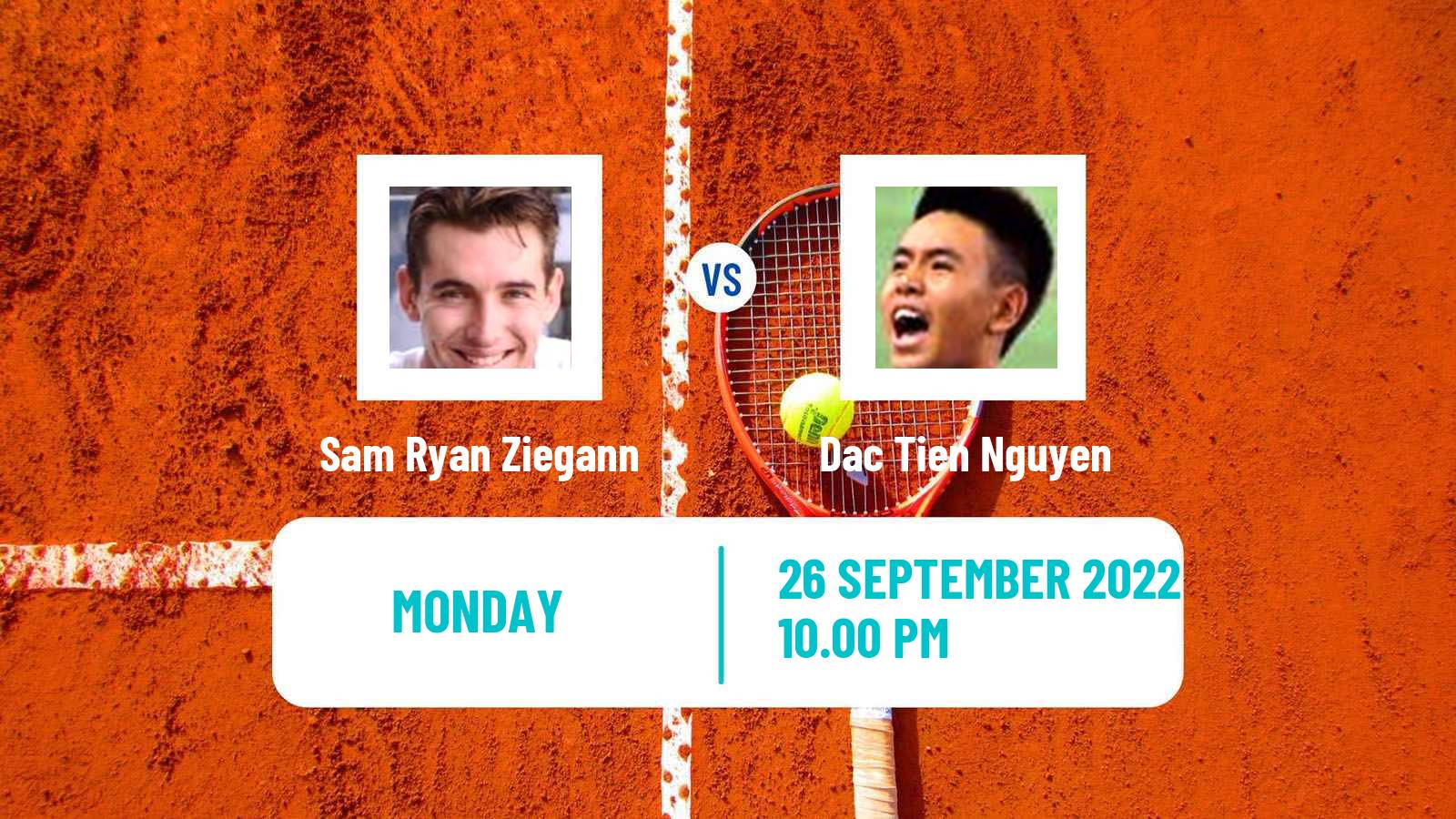 Tennis ITF Tournaments Sam Ryan Ziegann - Dac Tien Nguyen