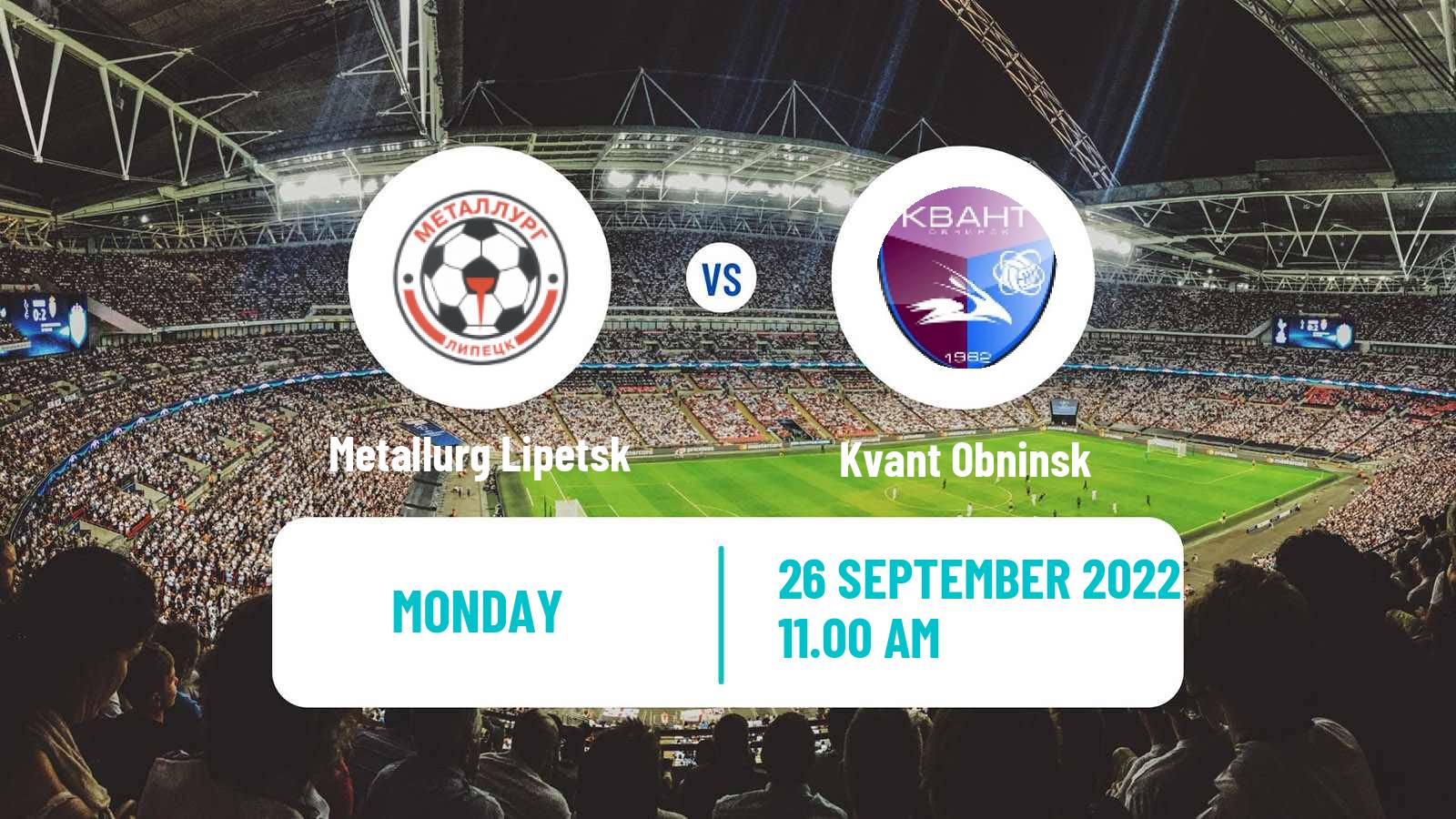 Soccer Russian FNL 2 Group 3 Metallurg Lipetsk - Kvant Obninsk