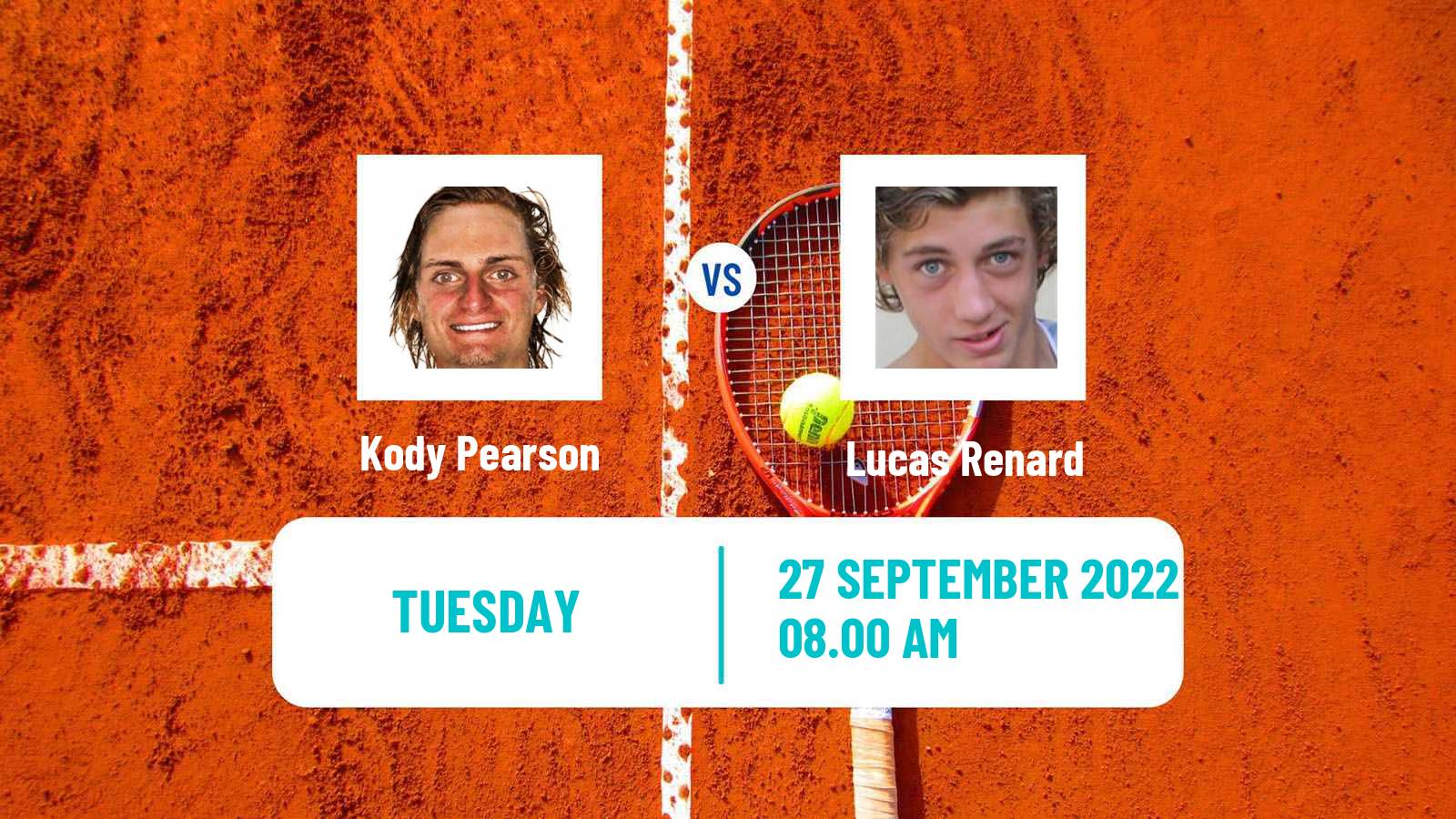Tennis ITF Tournaments Kody Pearson - Lucas Renard