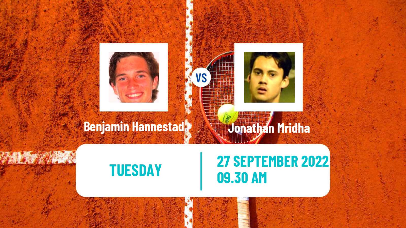 Tennis ITF Tournaments Benjamin Hannestad - Jonathan Mridha