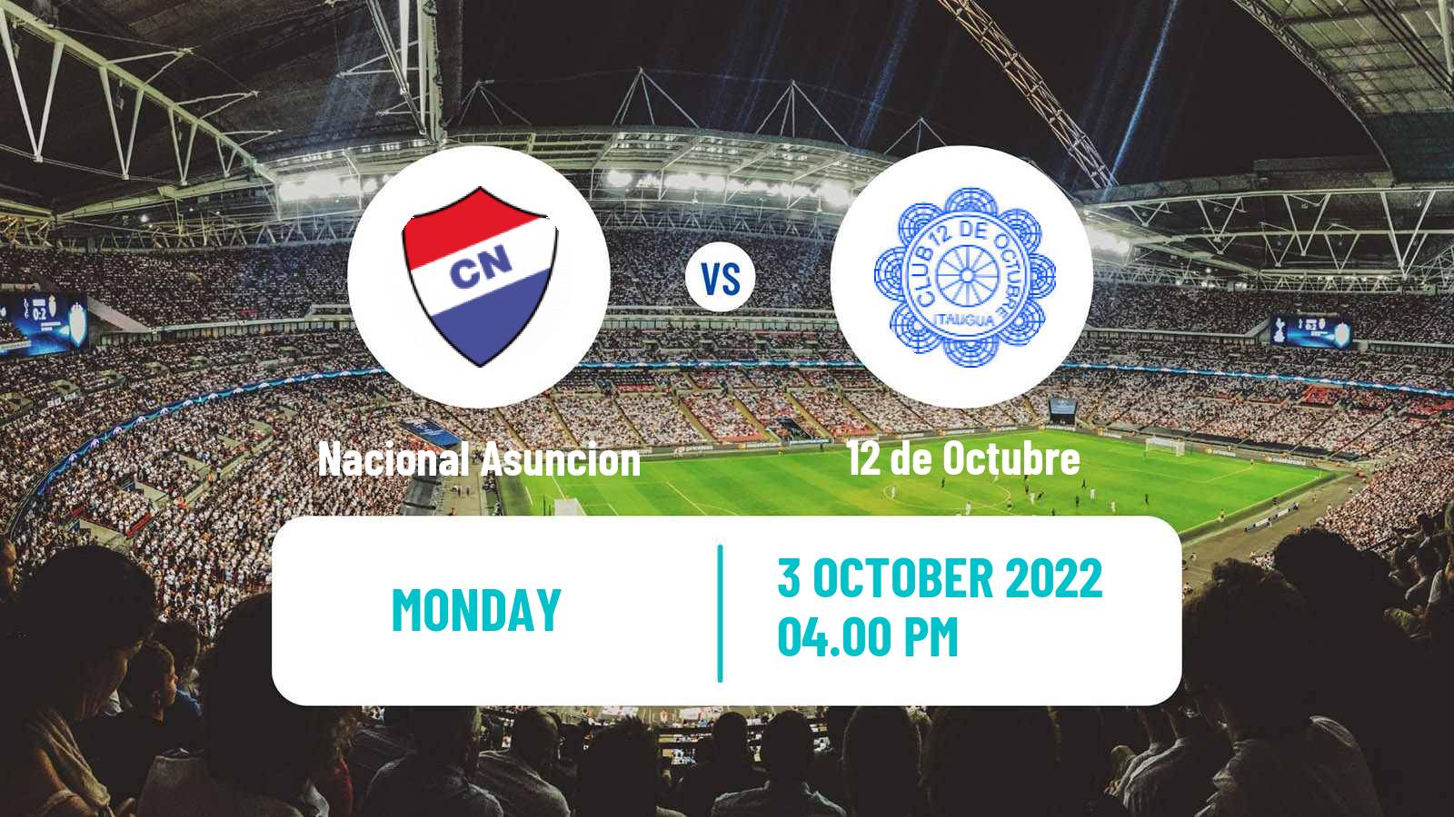 Soccer Paraguayan Primera Division Nacional Asuncion - 12 de Octubre