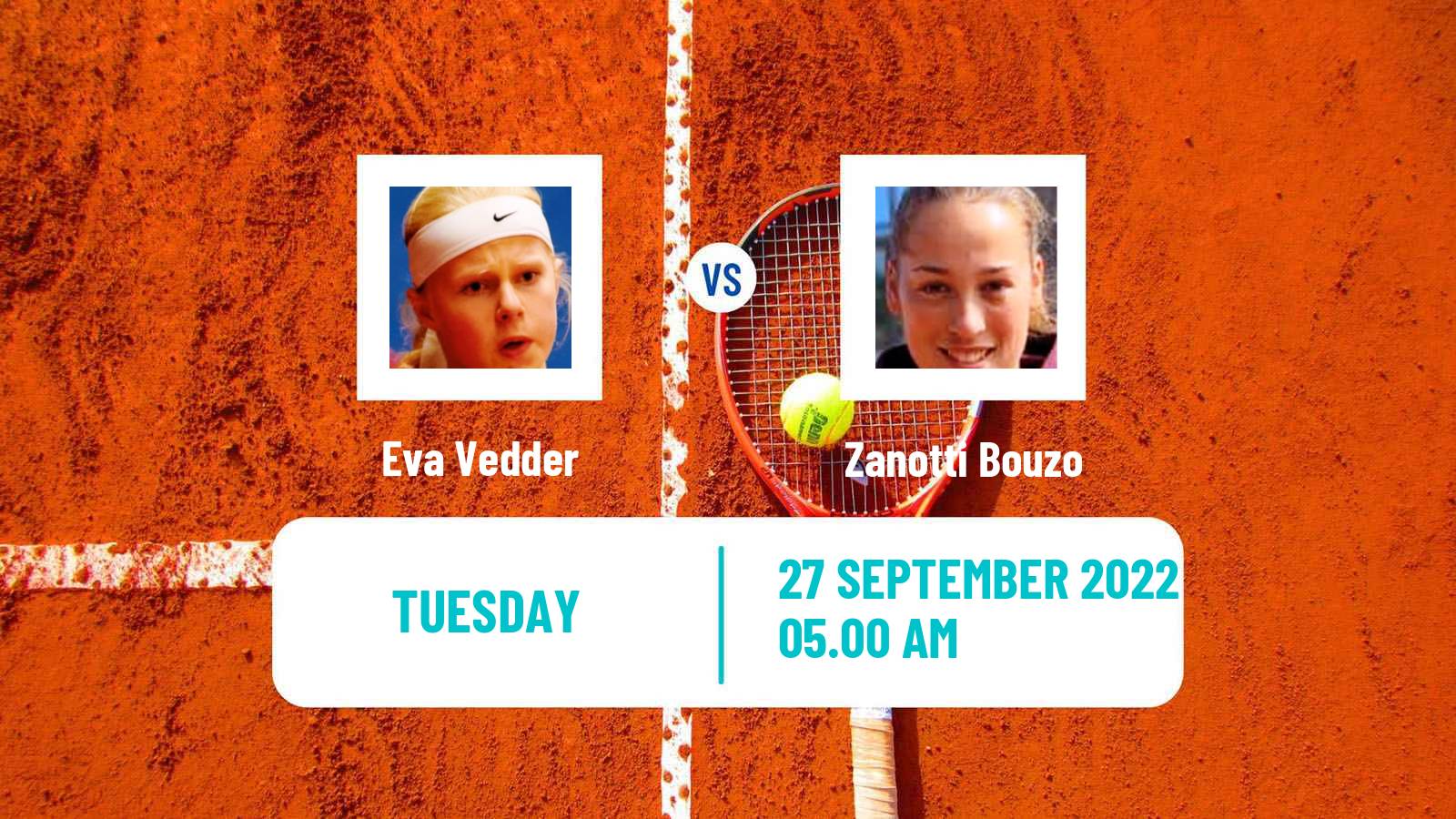 Tennis ITF Tournaments Eva Vedder - Zanotti Bouzo
