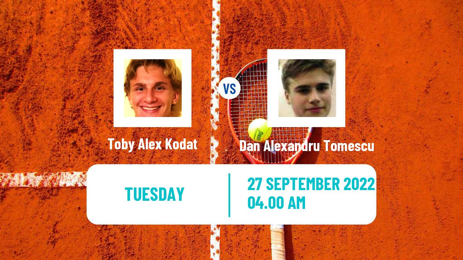 Tennis ITF Tournaments Toby Alex Kodat - Dan Alexandru Tomescu