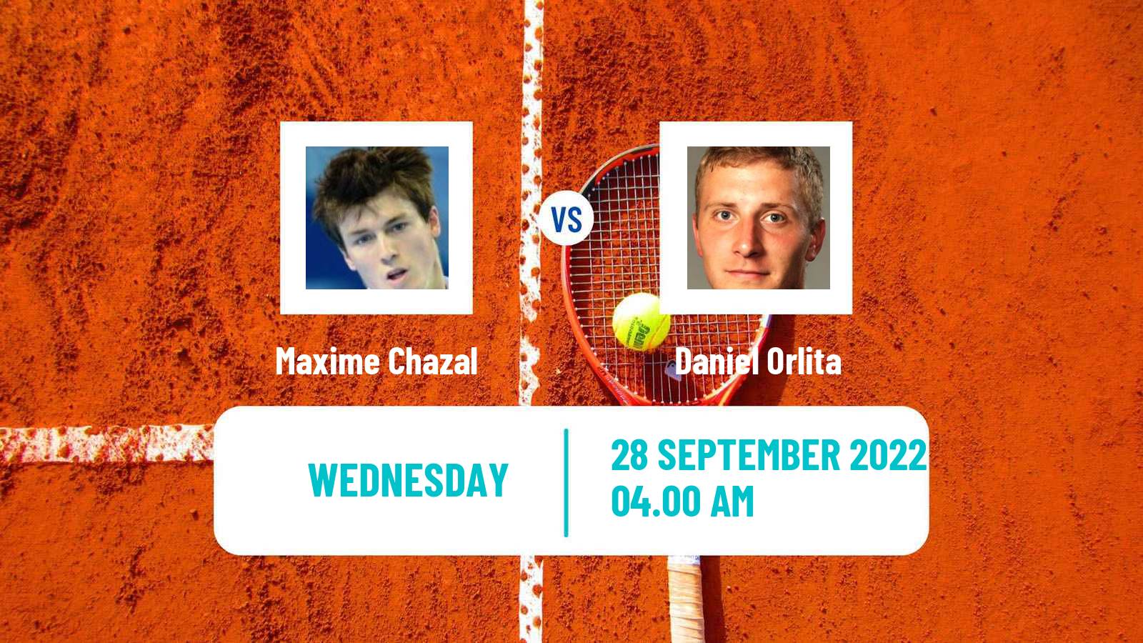 Tennis ITF Tournaments Maxime Chazal - Daniel Orlita