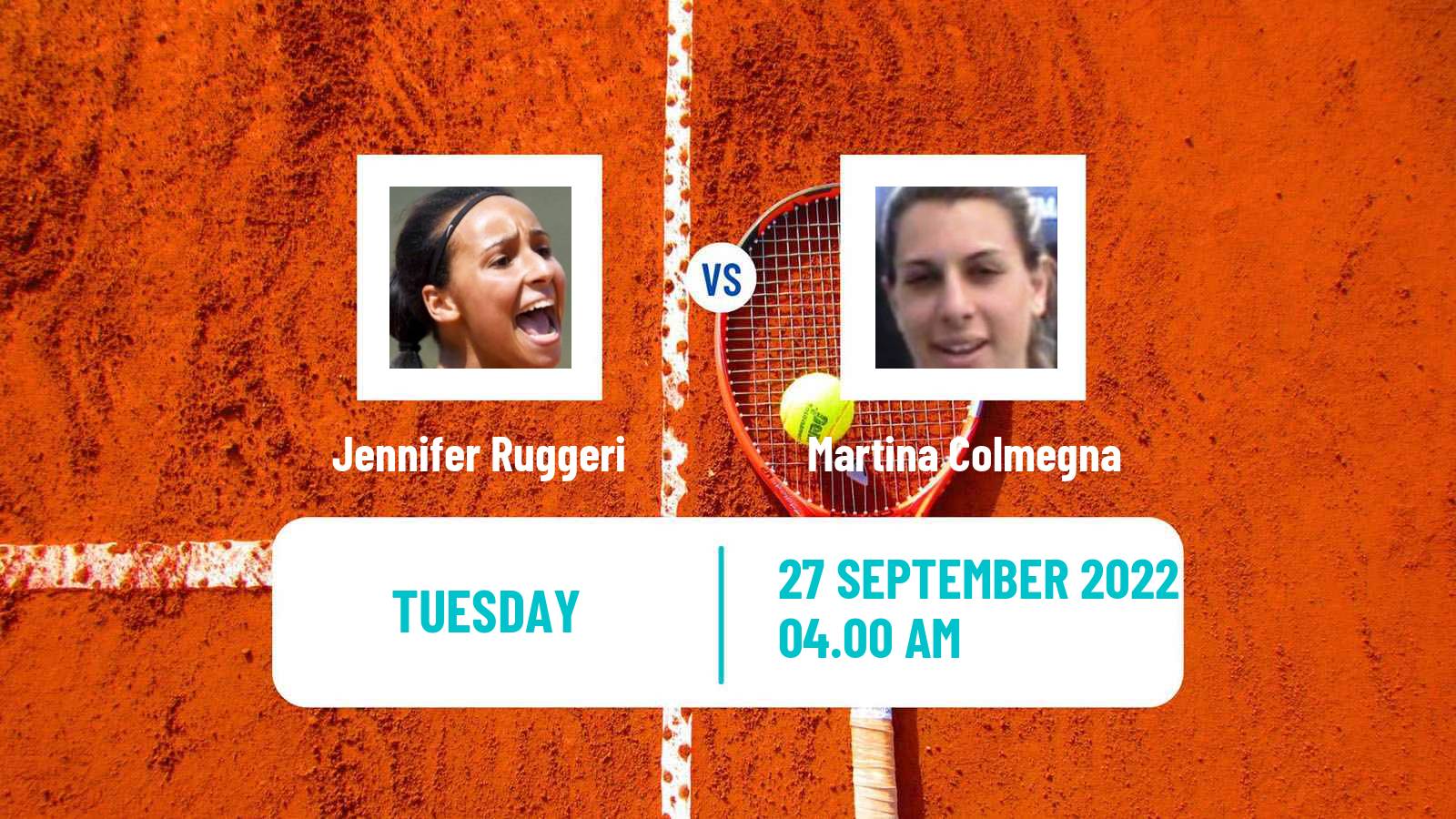 Tennis ITF Tournaments Jennifer Ruggeri - Martina Colmegna