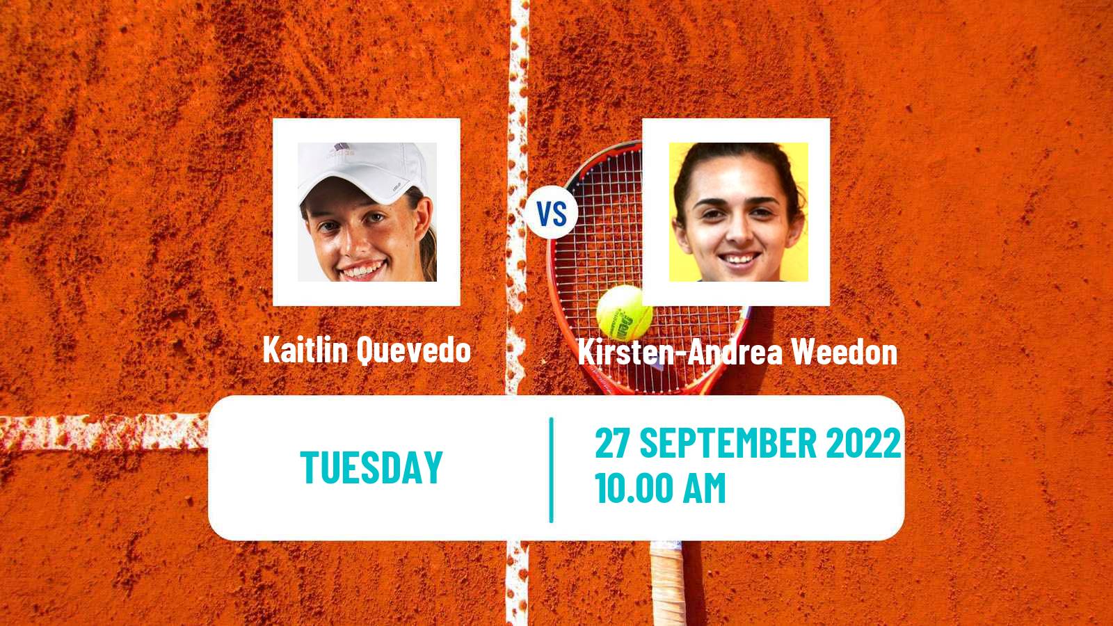 Tennis ITF Tournaments Kaitlin Quevedo - Kirsten-Andrea Weedon