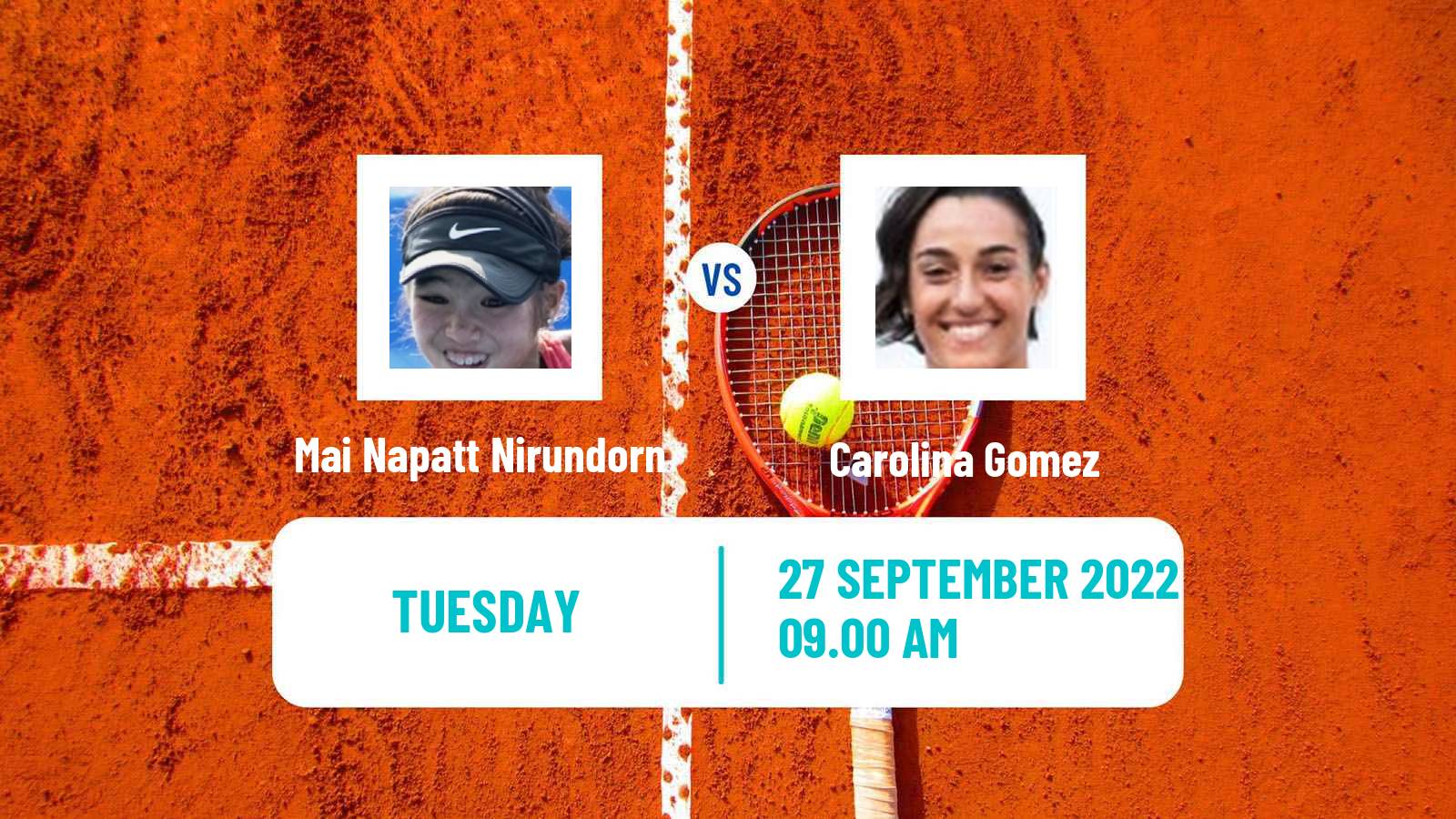 Tennis ITF Tournaments Mai Napatt Nirundorn - Carolina Gomez