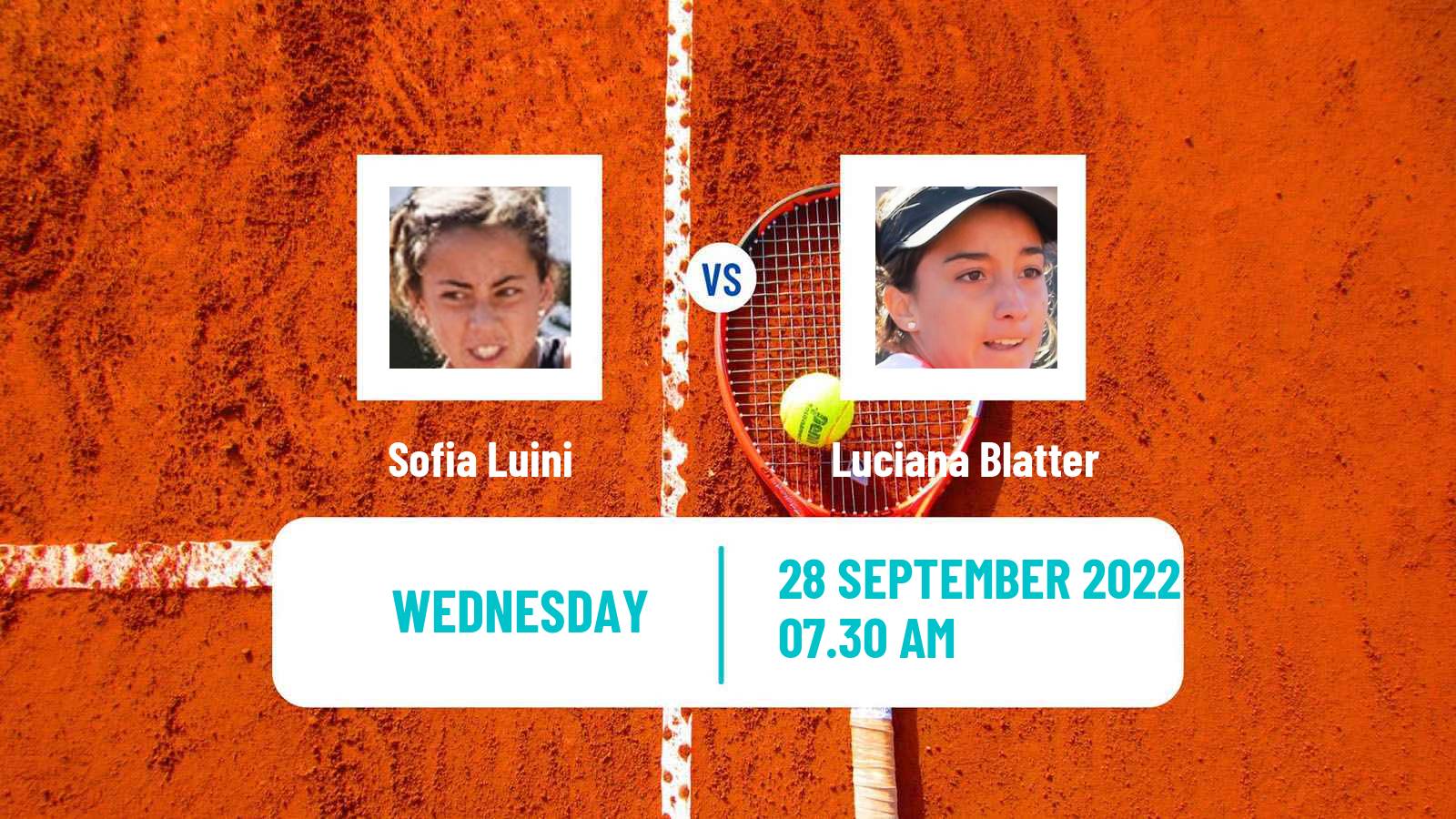 Tennis ITF Tournaments Sofia Luini - Luciana Blatter