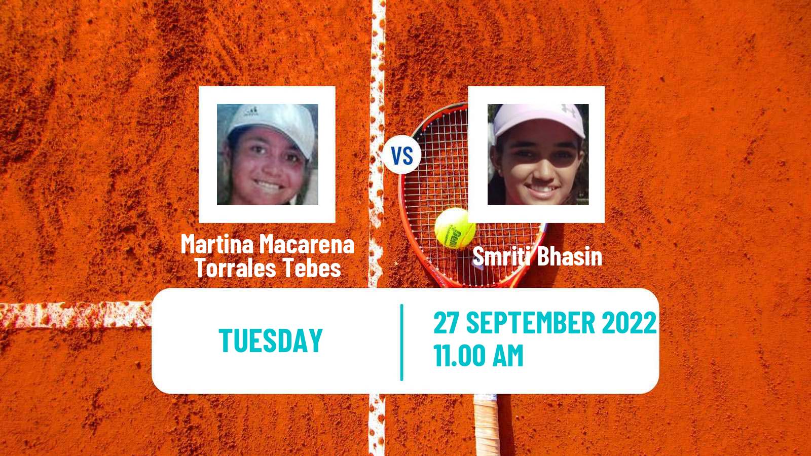 Tennis ITF Tournaments Martina Macarena Torrales Tebes - Smriti Bhasin