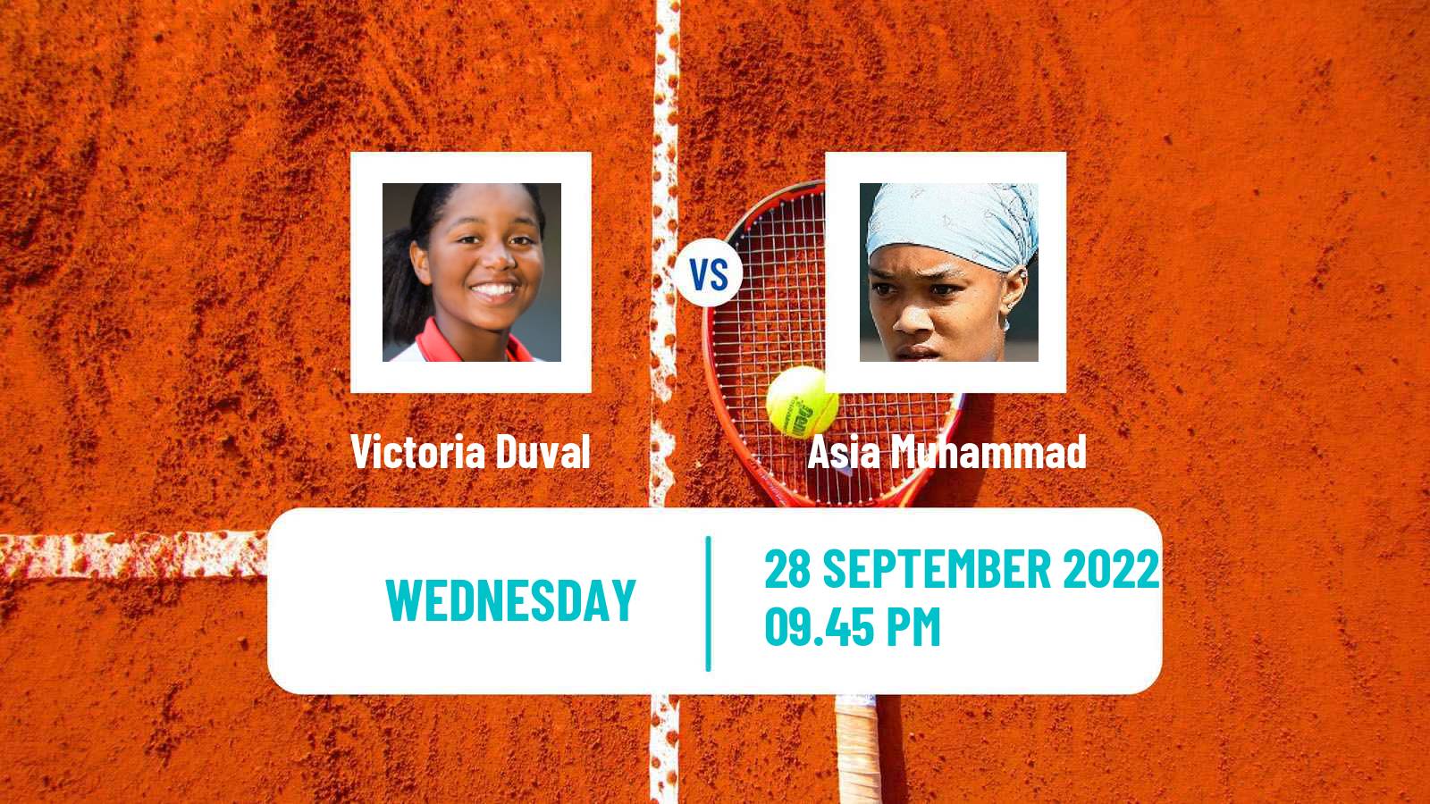 Tennis ITF Tournaments Victoria Duval - Asia Muhammad
