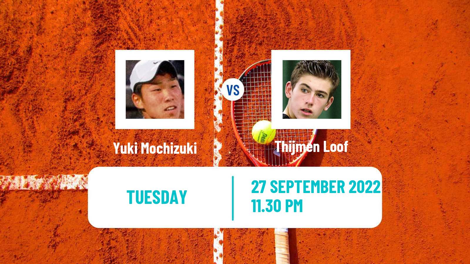 Tennis ITF Tournaments Yuki Mochizuki - Thijmen Loof