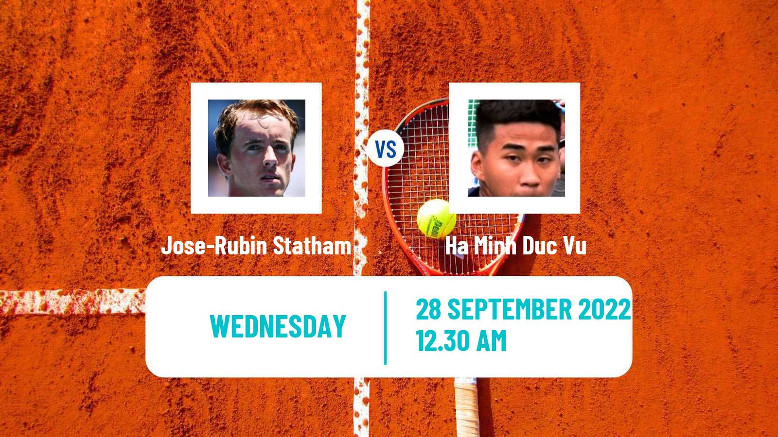 Tennis ITF Tournaments Jose-Rubin Statham - Ha Minh Duc Vu